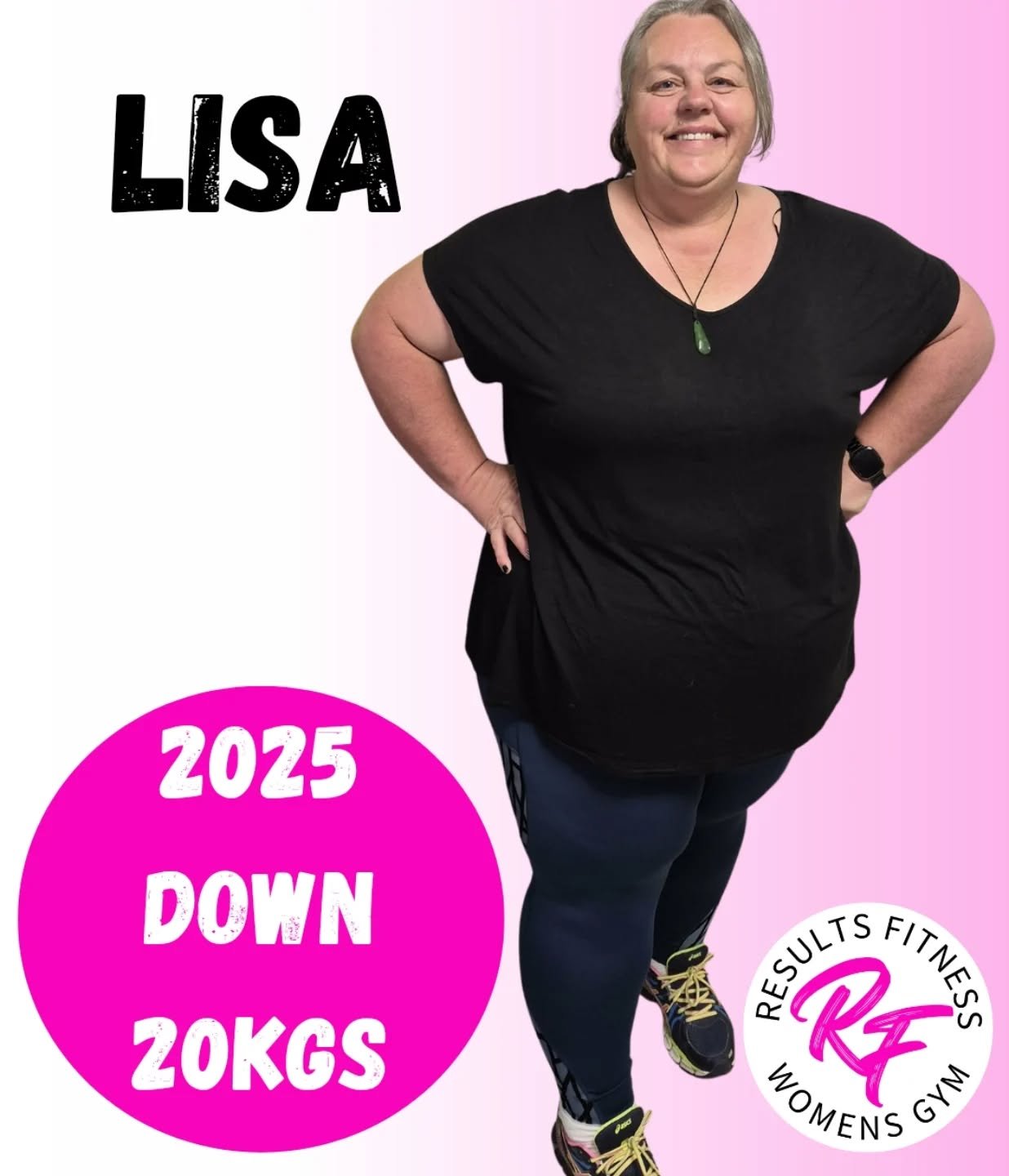 Hi, my name is Lisa. I joined Results Fitness in late September after starting a demanding role earlier in the year and realising I needed to do something for myself. I was constantly tired, lethargic, and suffering from sore joints. I was nervous du