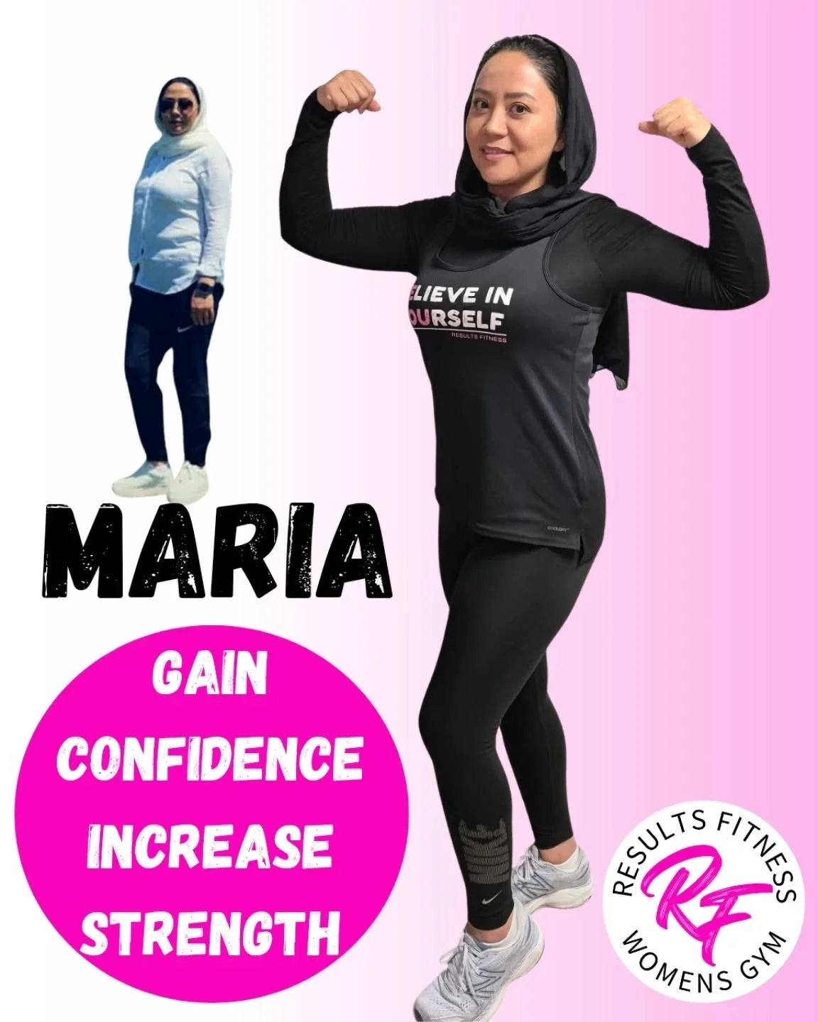 Hi I'm Maria &amp; I joined Results five years ago.
I decided to joining the gym again while I did my first nursing placement in a rest home. In my nursing journey, it is essential to be fit to help others. In addition, while I was working with older