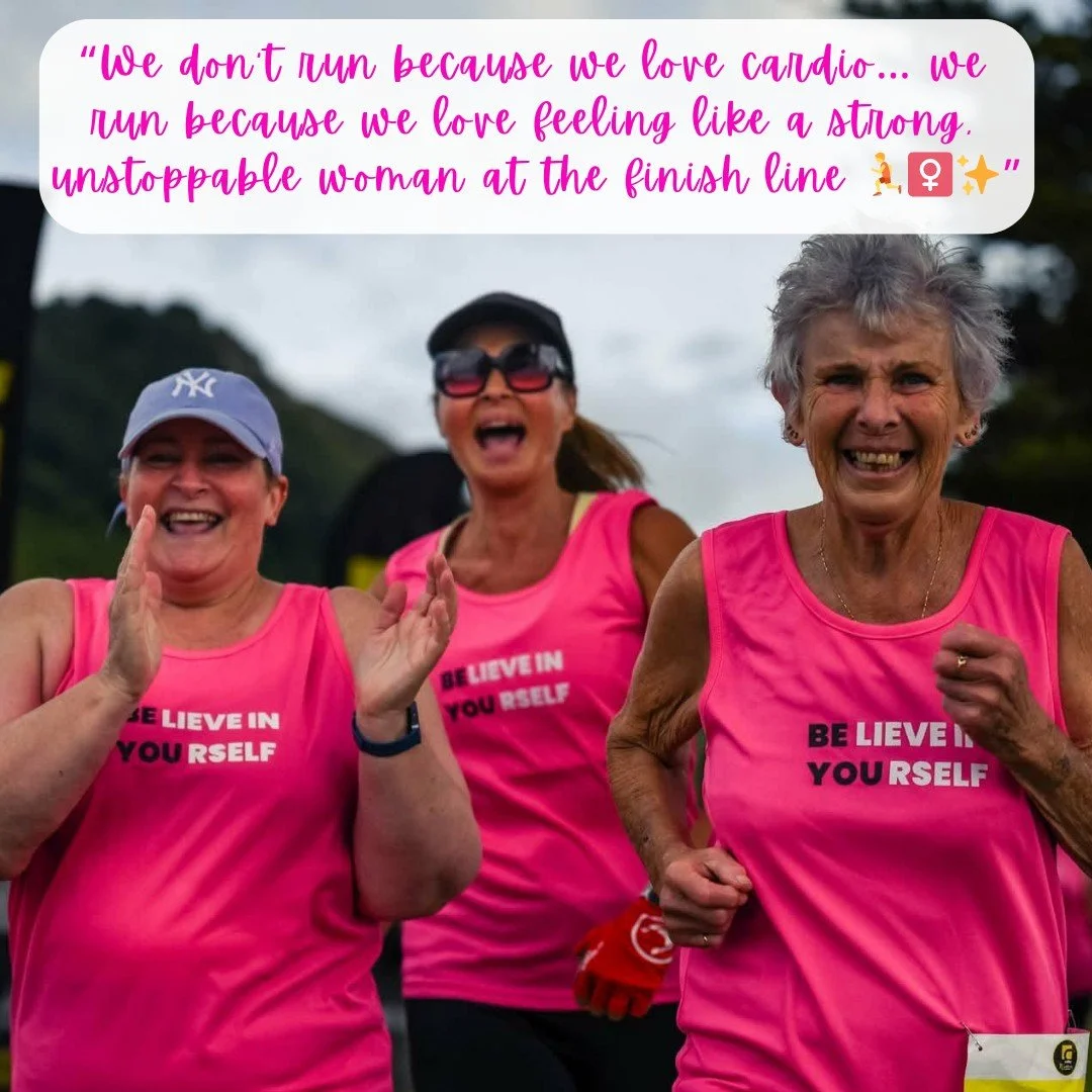 &ldquo;We don&rsquo;t run because we love cardio&hellip; we run because we love feeling like a strong, unstoppable women at the finish line.&rdquo; 🏃&zwj;♀️🔥

It&rsquo;s not about being the fastest.
It&rsquo;s not about having perfect form.
And it&