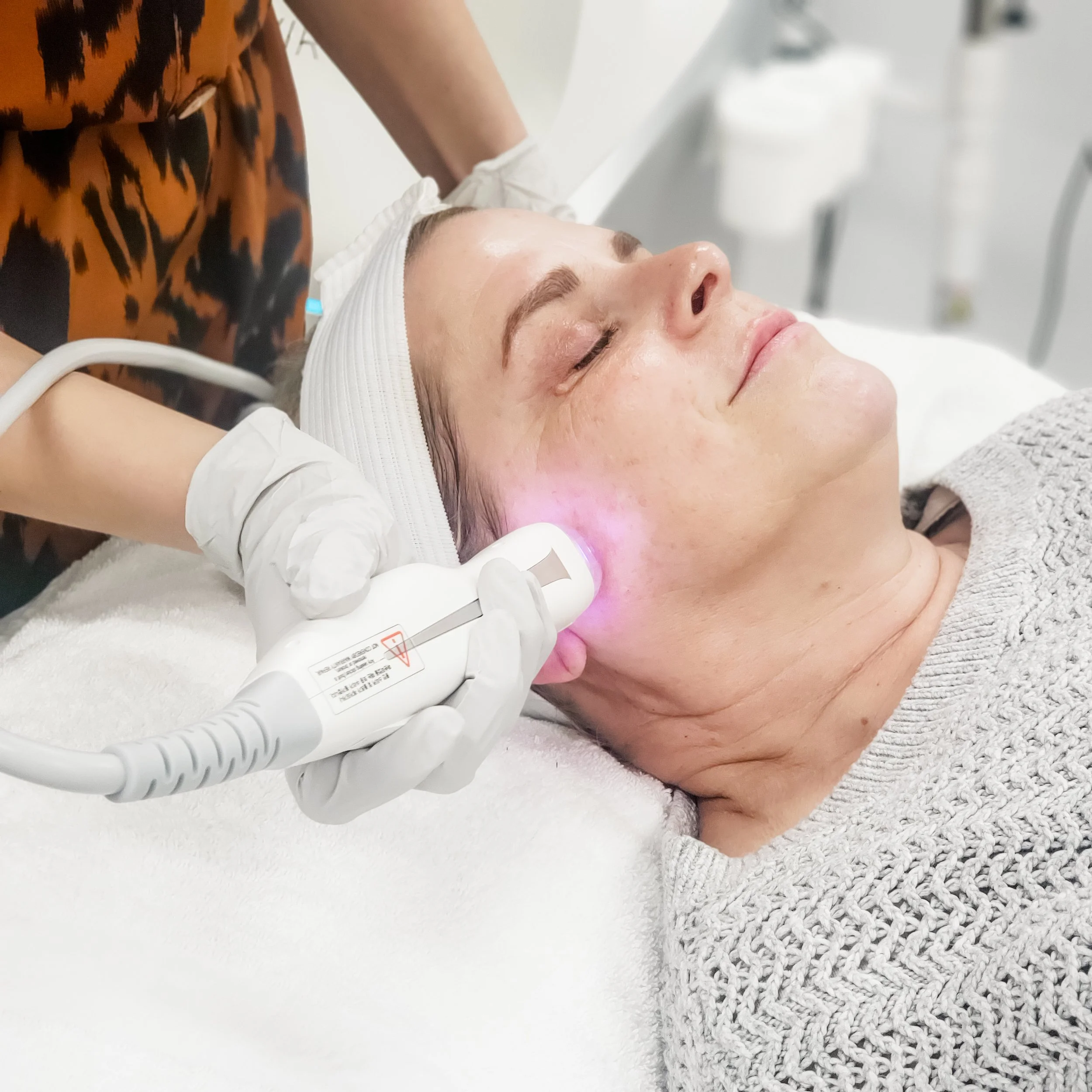 Fine lines and loose skin treated with collagen-focused aesthetic procedures