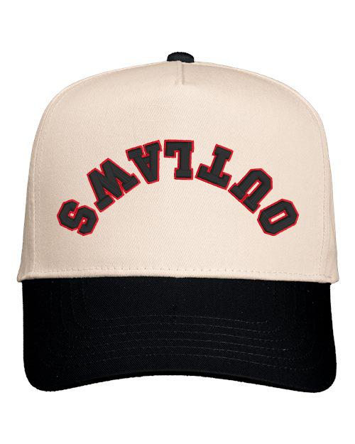 3D puff Upside-down OUTLAWS hat