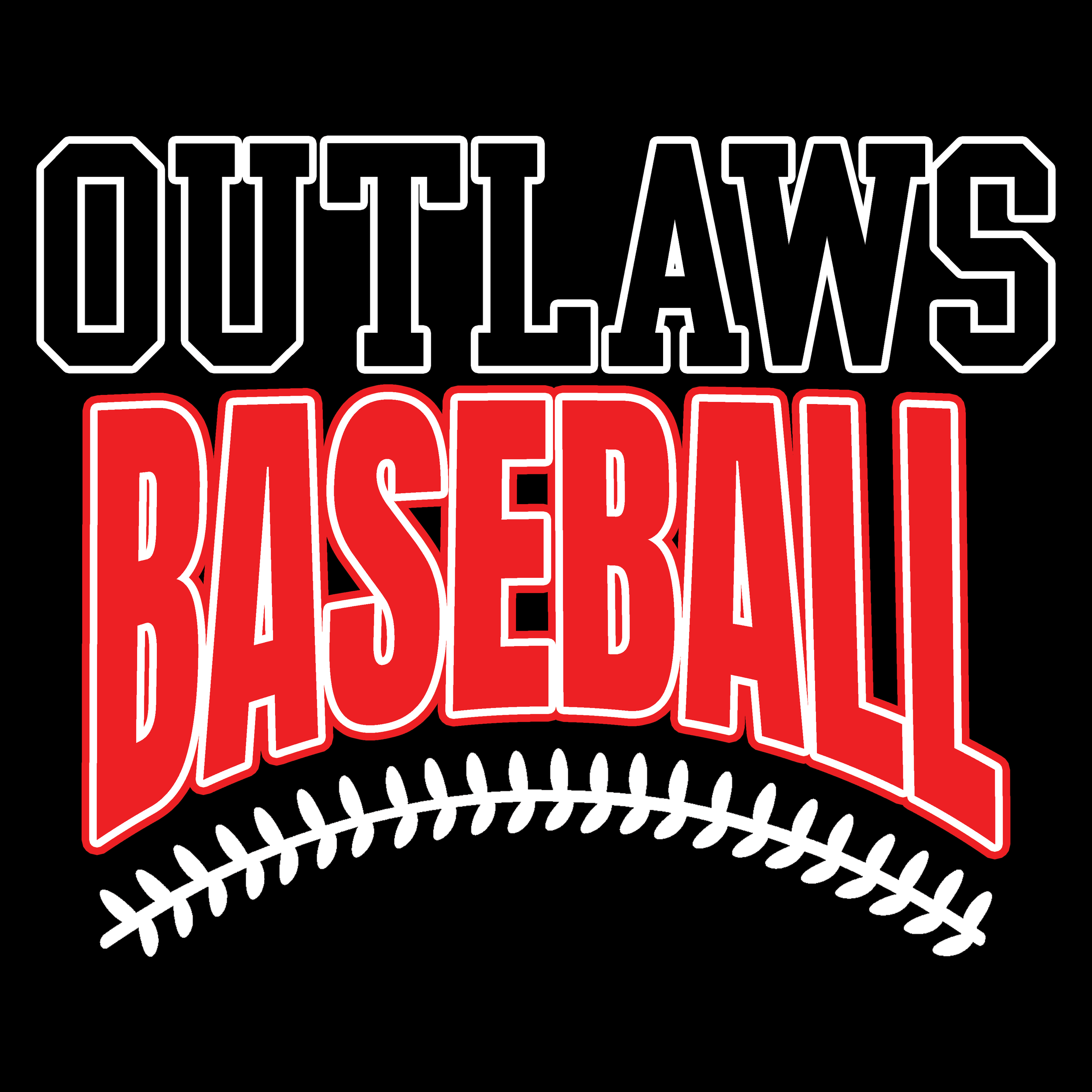 Outlaws Baseball stitches t-shirt