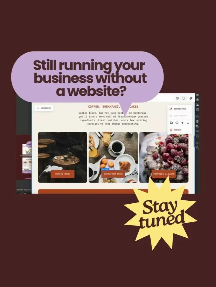 Feeling overwhelmed with your website? Can&rsquo;t decide on a website builder, or stuck halfway through the process? 

Get in touch to book your web design spot and stay tuned, more coming soon! ☀️🤩

(web design, website design, branding, brand des
