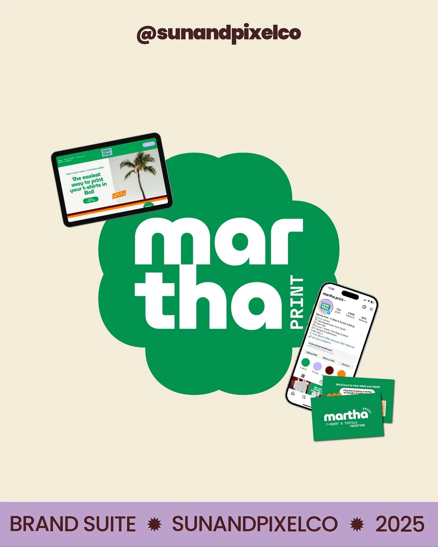 A look into a recent brand identity and website design for @martha.print, a textile print studio. 

A bold color palette, a versatile logo suite, and modern brand typography brought the brand to life across digital and print. Would love to hear your 