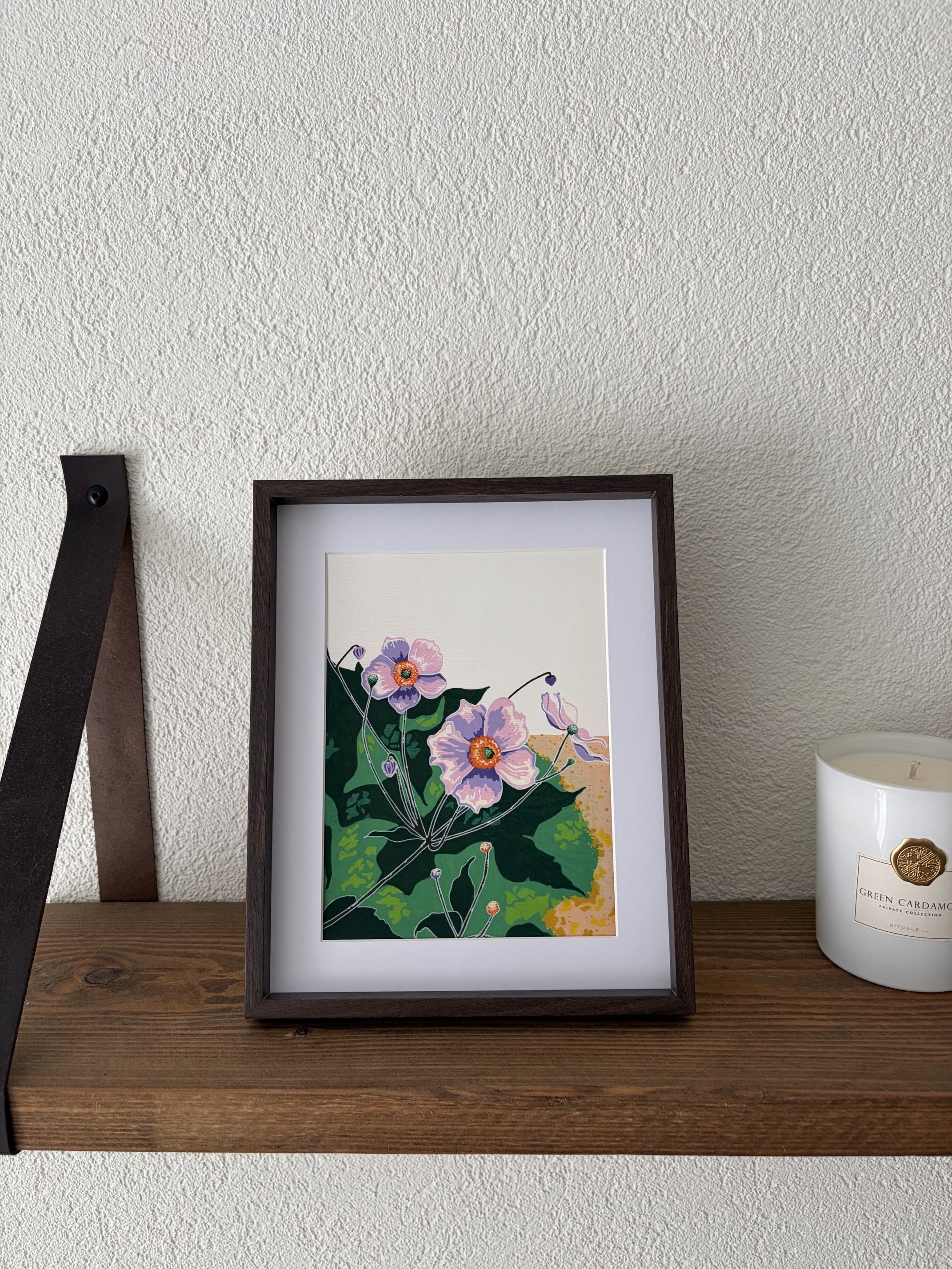 art print wildflowers japanese anemones
