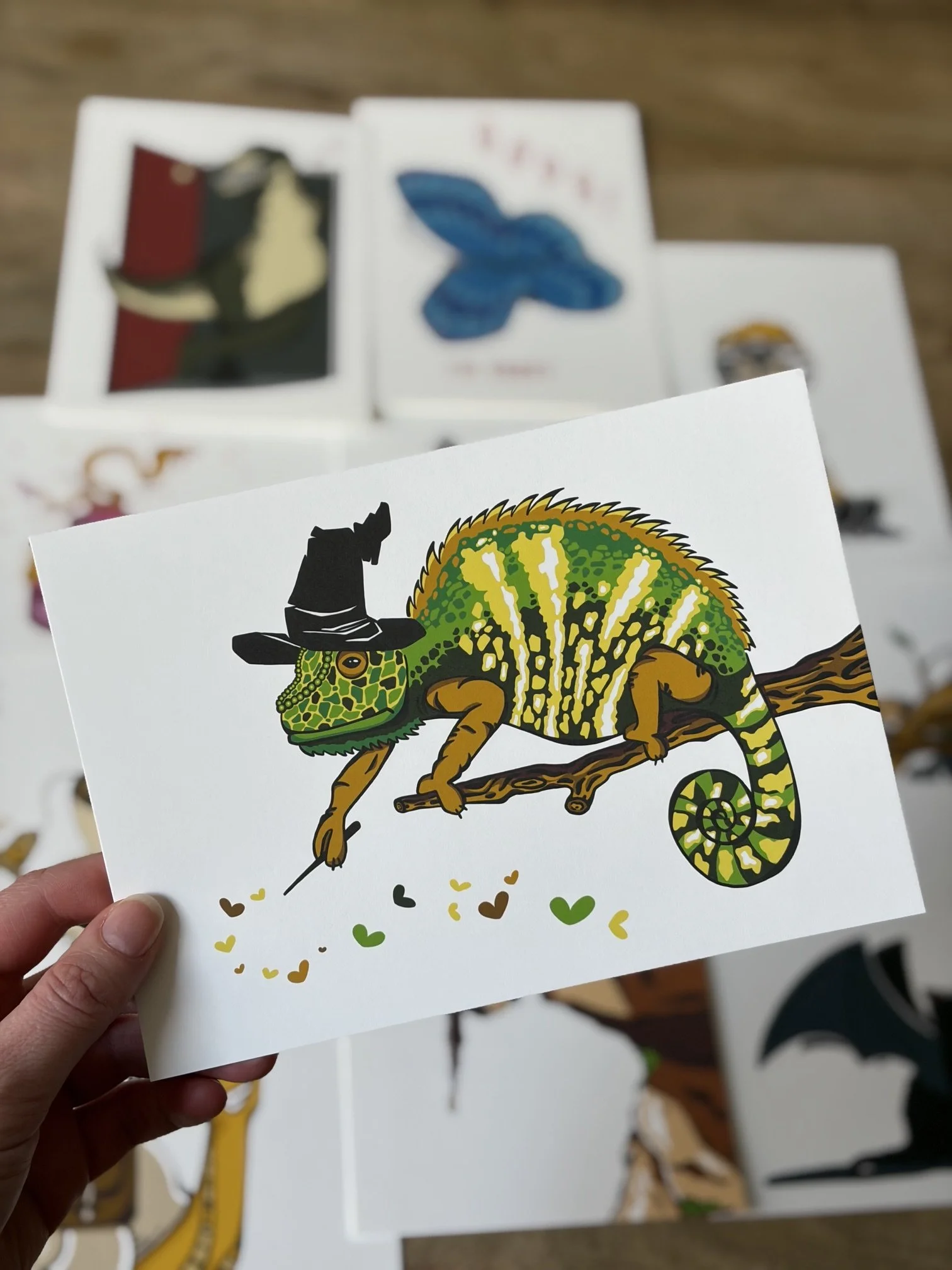 art print lizard wizard