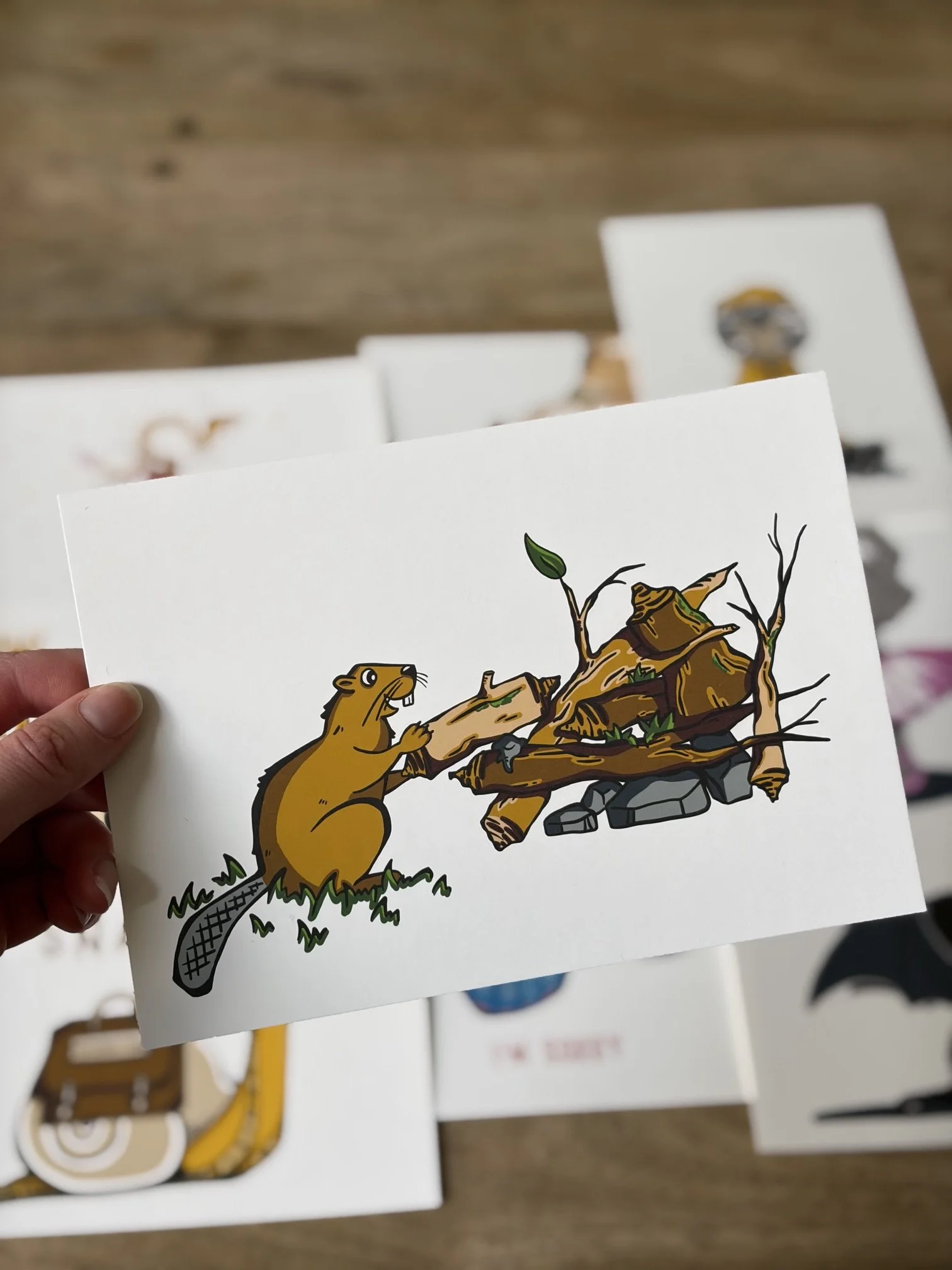 art print beaver weaver