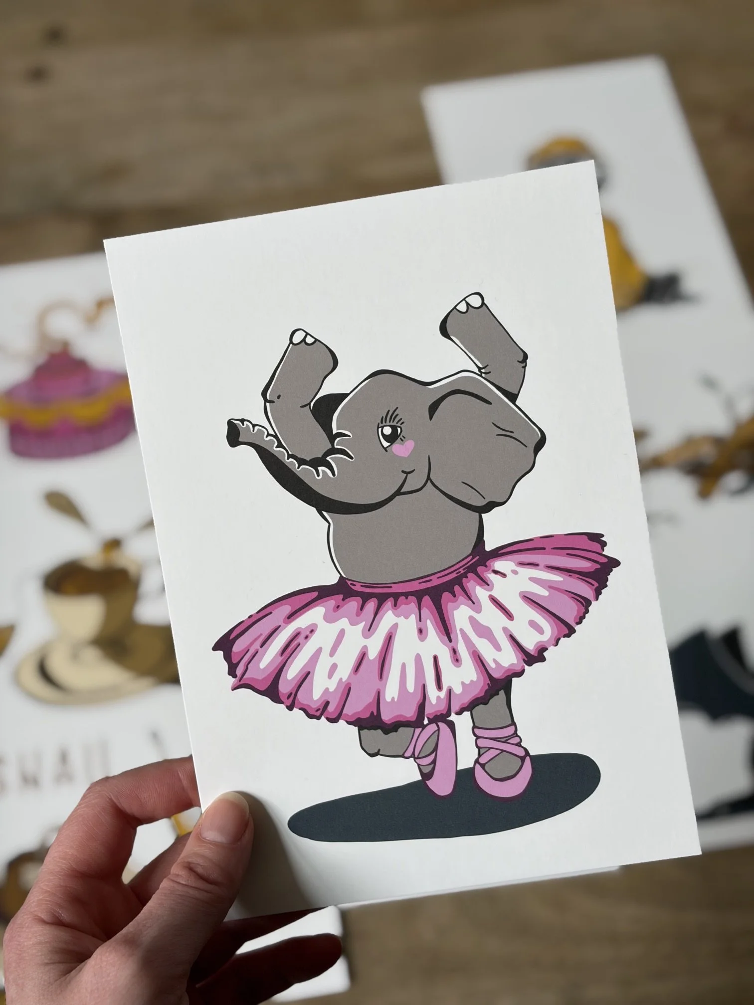 art print elegant elephant