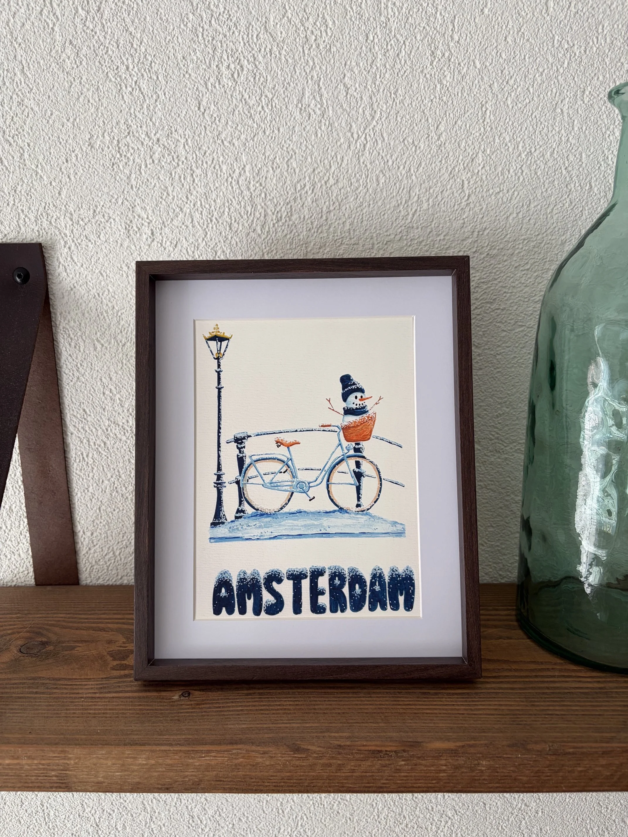 art print snow winter amsterdam