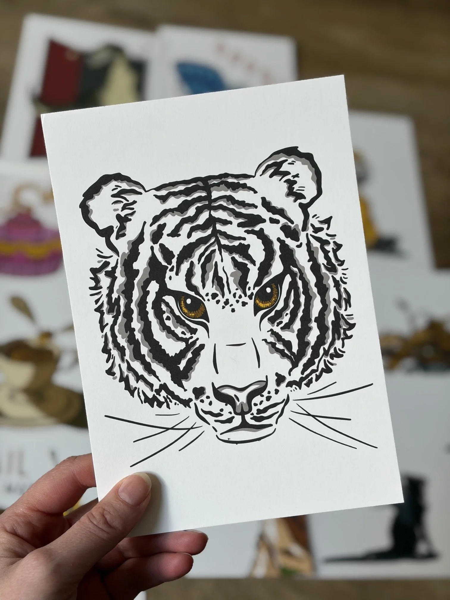 art print tiger fighter