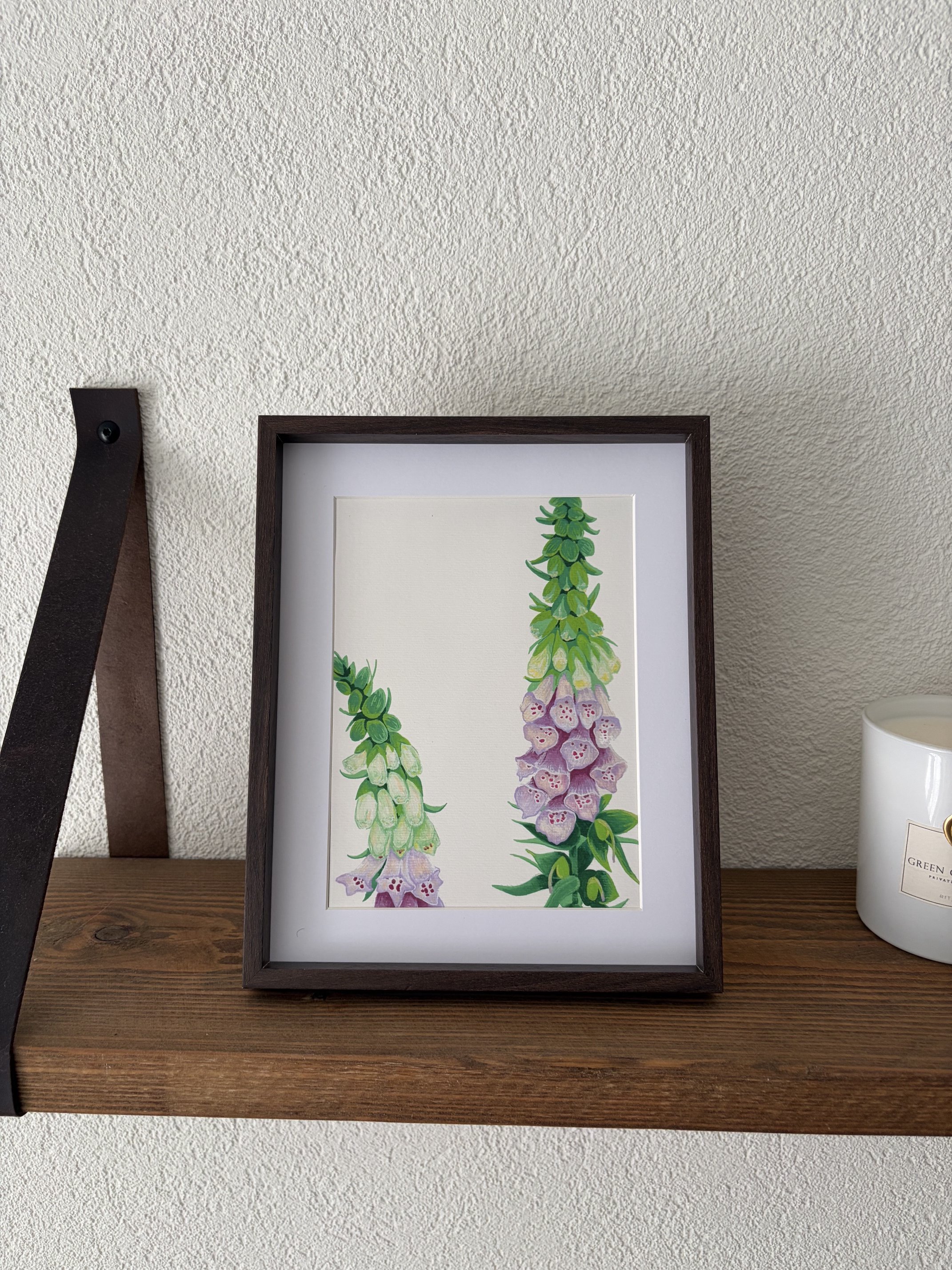 art print wildflowers foxglove