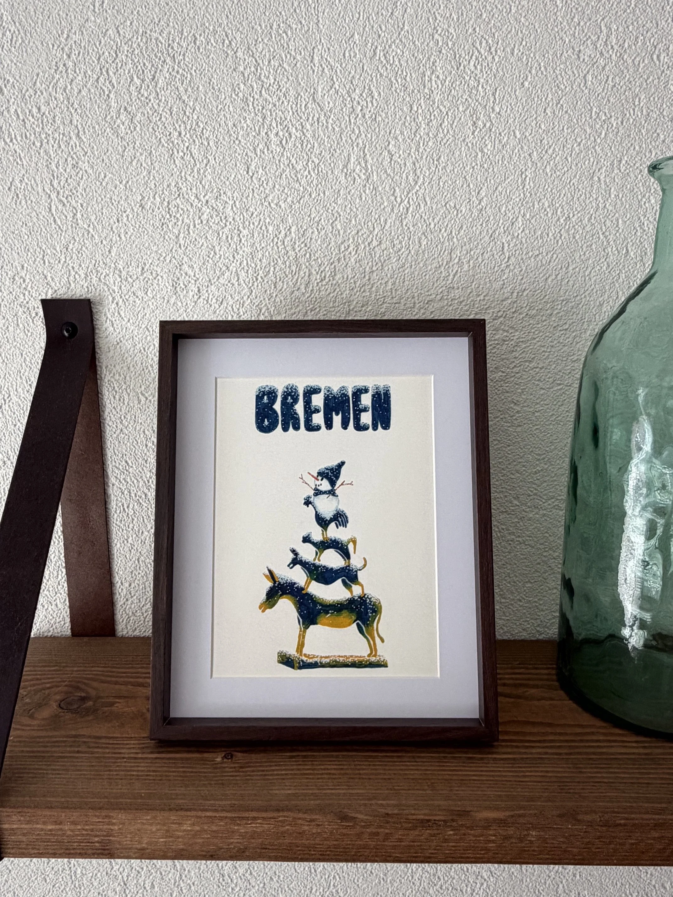 art print snow winter bremen