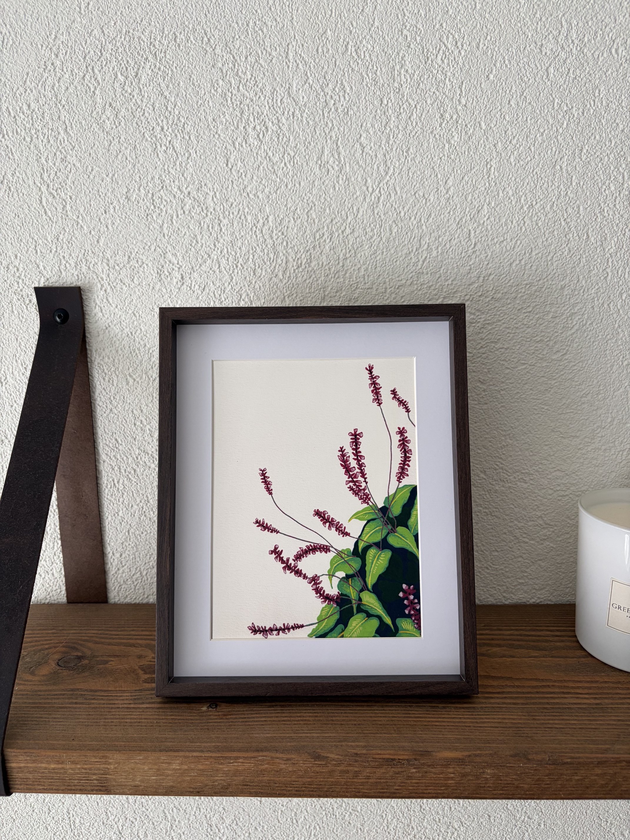 art print wildflowers red bistort