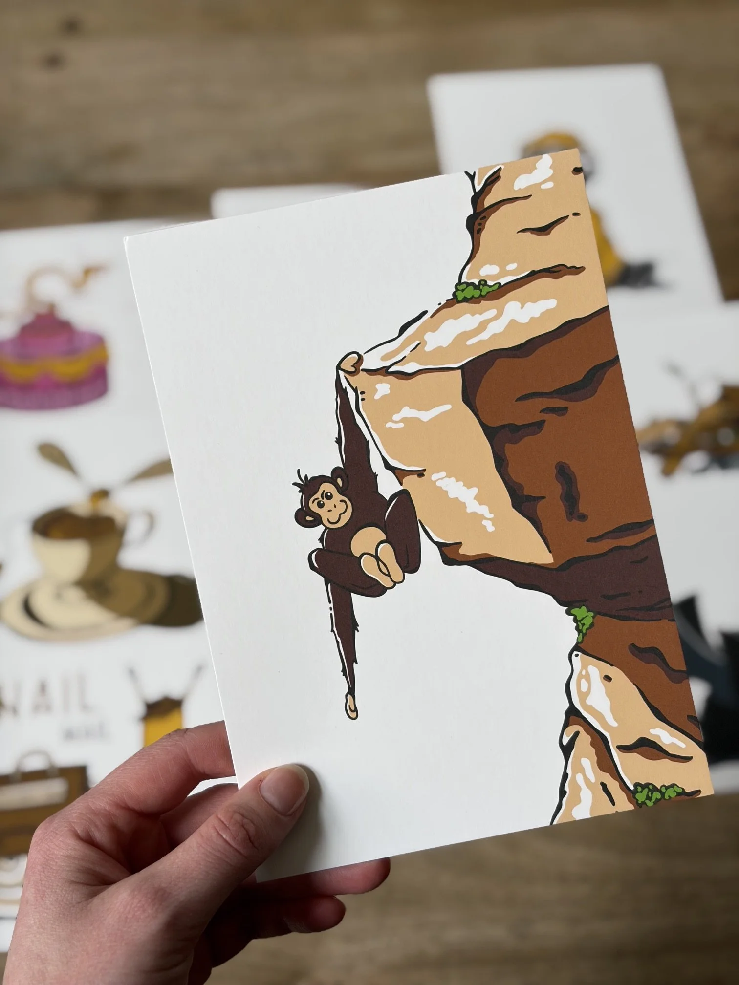 art print spunky monkey