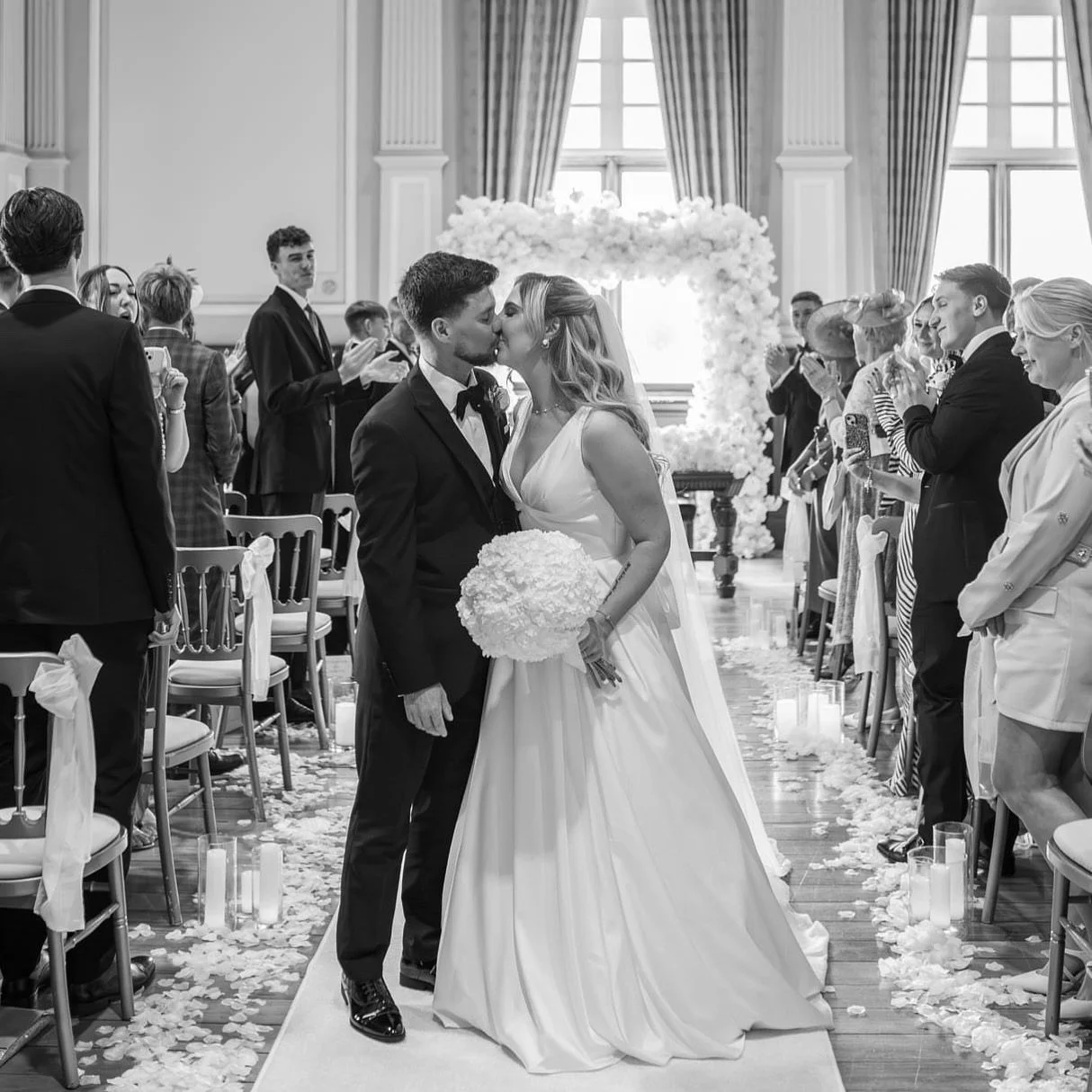 One of our beautiful brides in a stunning Goldsmith bridal dress