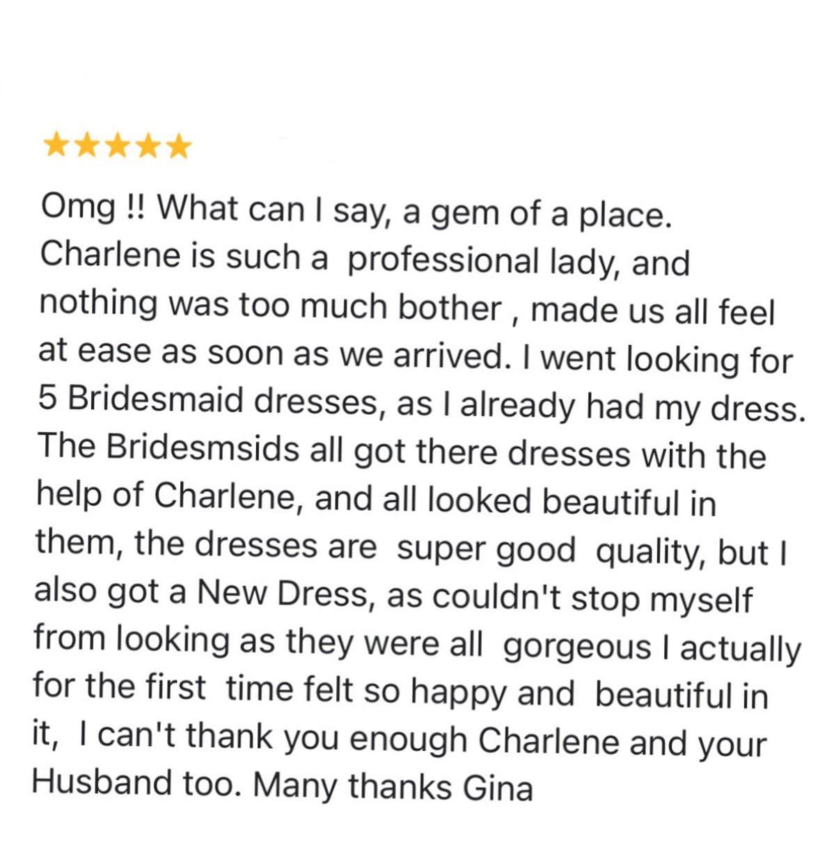 Beautiful review today thank you so so much means the world to me