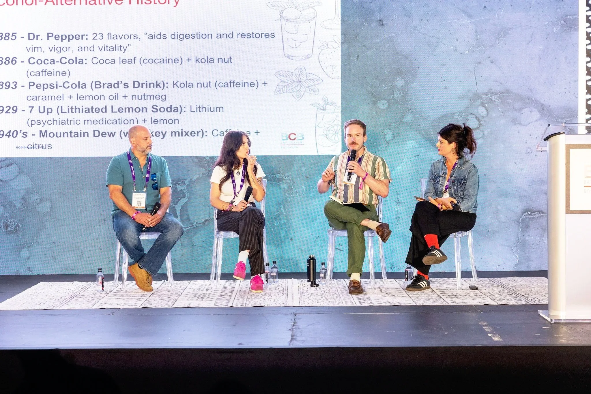 Anthony, Caporale, Stephanie Gonnet, Seth O’Malley, Nora Furst speak on a panel at Bar Convent Brooklyn discussing the science, systems, and service of non-alcoholic cocktails