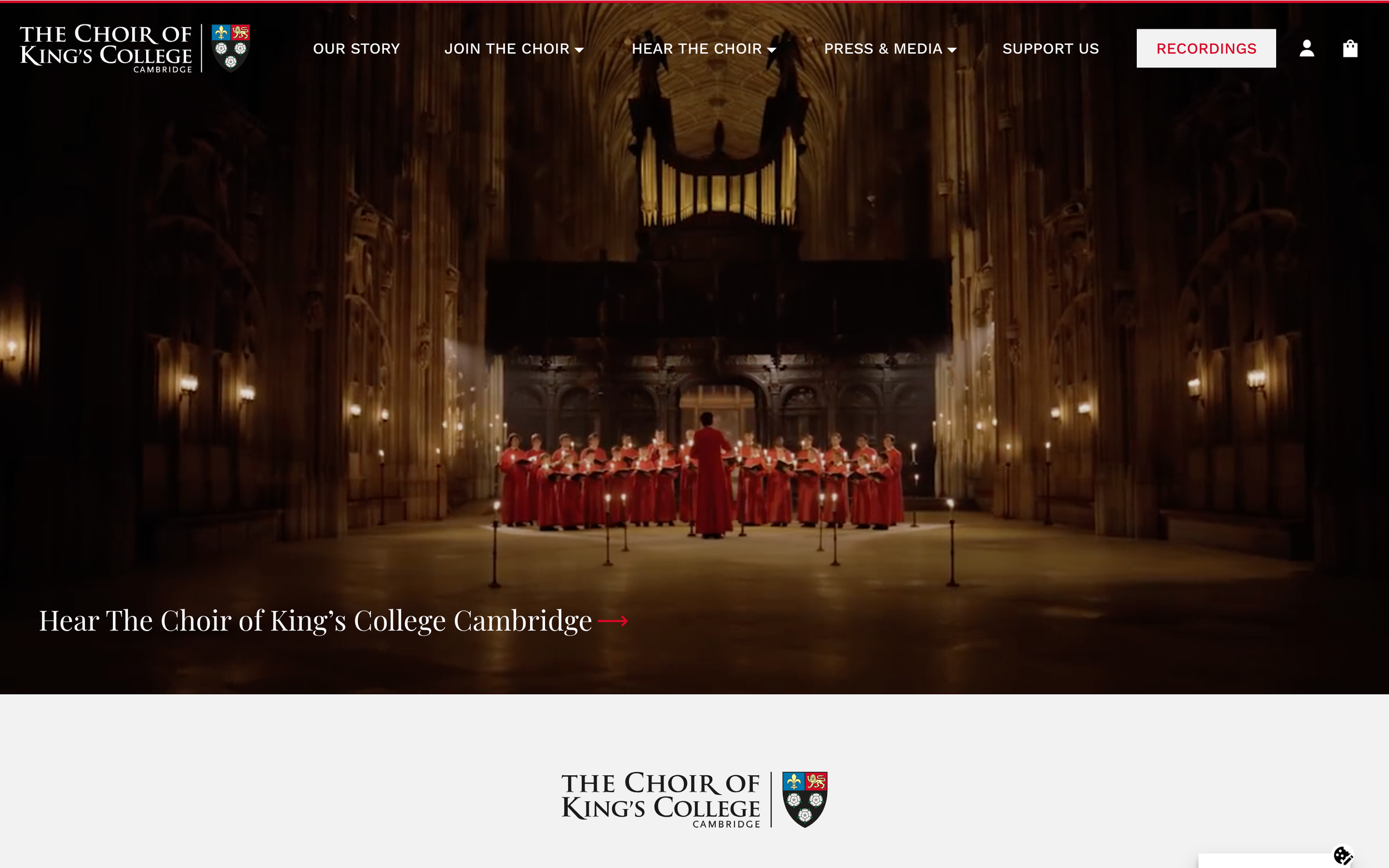 THE CHOIR OF KING'S COLLEGE, CAMBRIDGE  CHOIR 