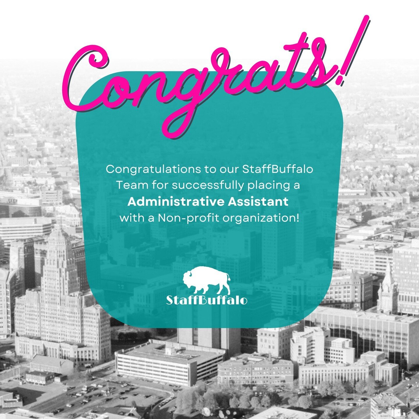 Great news! StaffBuffalo has successfully filled the Administrative Assistant position at a wonderful nonprofit organization. We are thrilled to have connected a highly skilled and professional candidate with this organization and know that their tal
