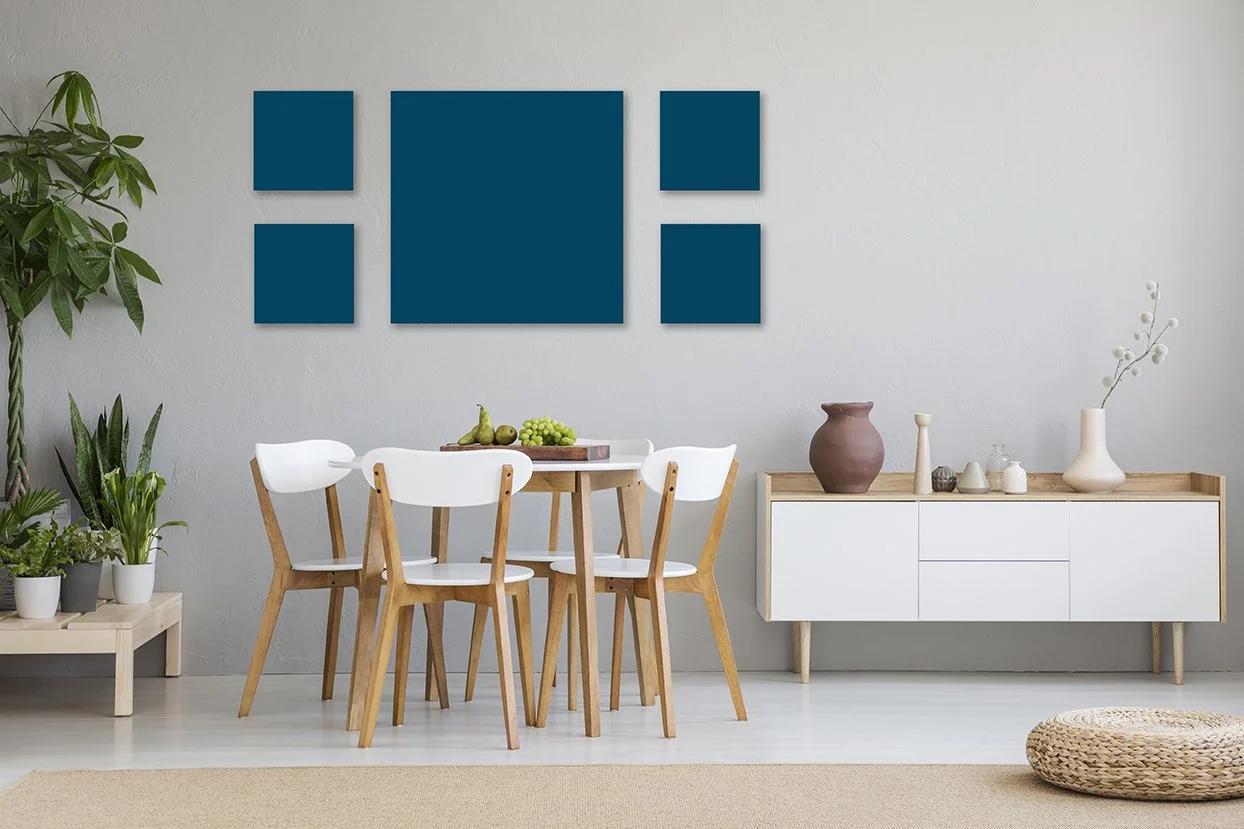 5 Wall Arts: (1) 30x30", (4) 12x12"