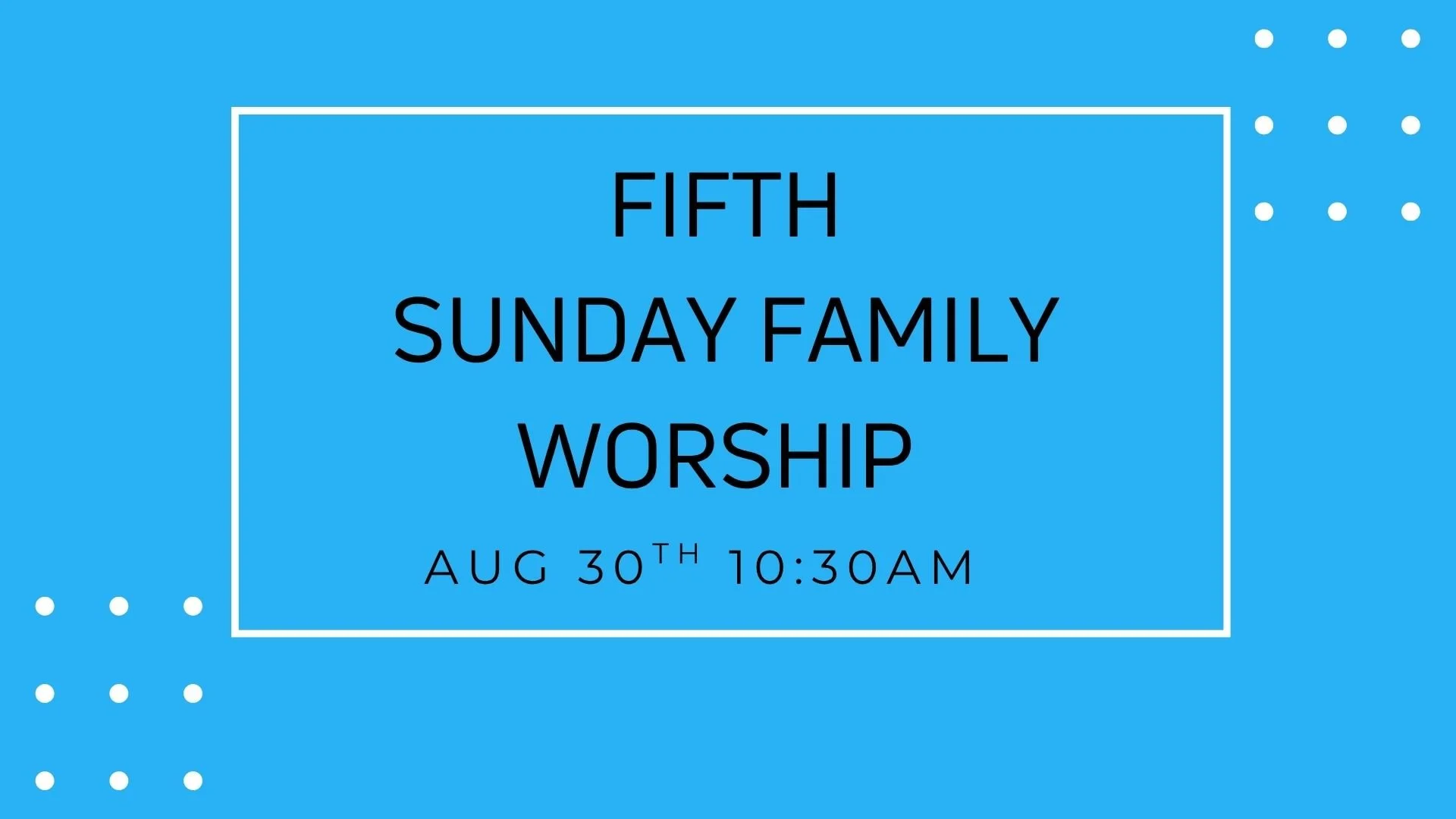 Fifth Sunday Family Service &amp; Lunch