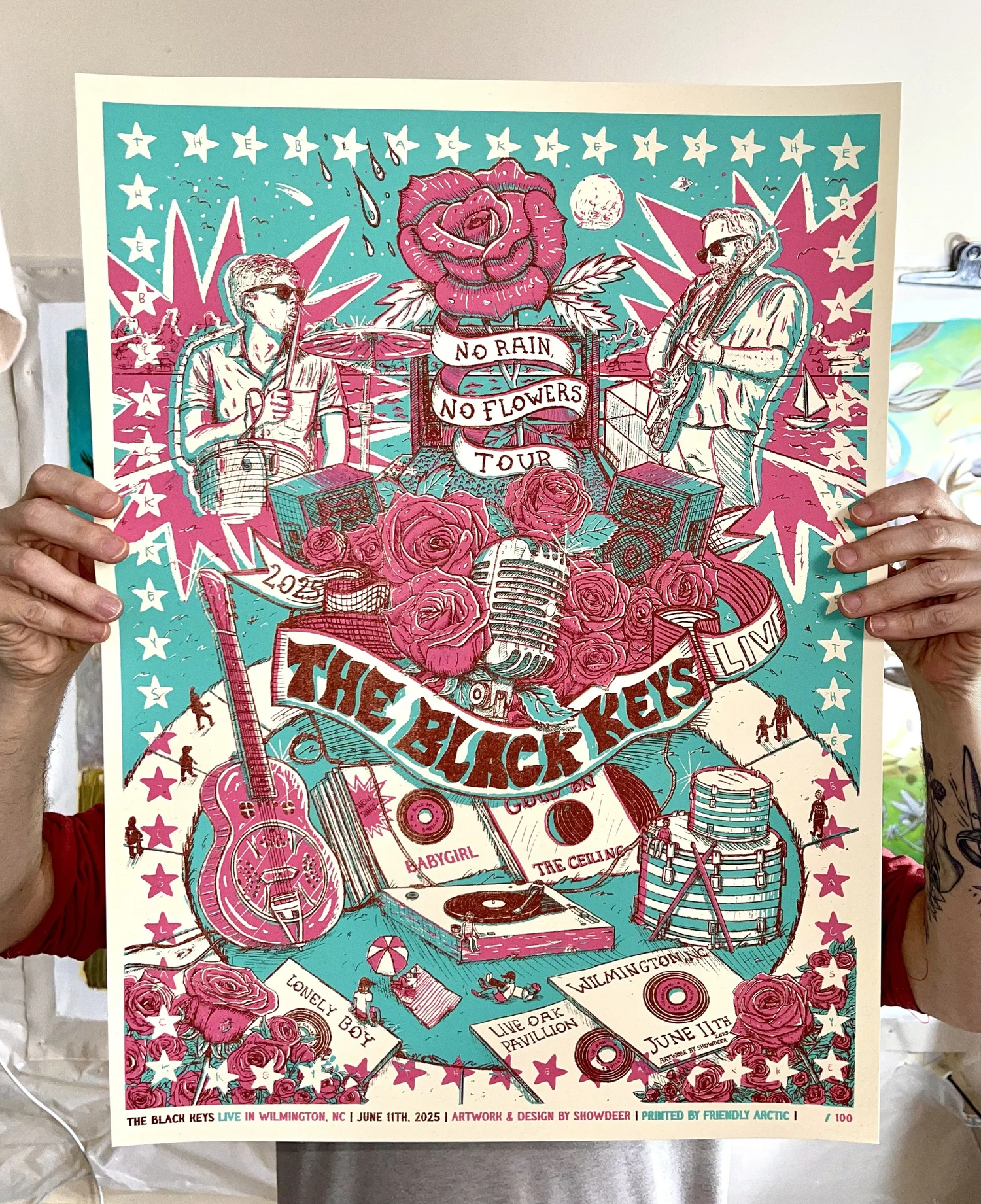 The Black Keys Poster Live at Live Oak Bank Pavilion June 11th