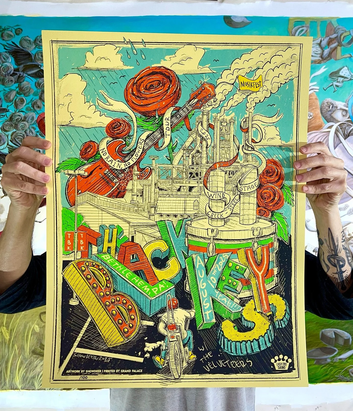 Its on! These three artist screen print posters from @theblackkeys plus one from @wilco will all be available tomorrow morning in my store on my website Friday, August 15th at 10:30am (pst)!!! 😎🔥🙌

All of these artists prints look amazing in perso