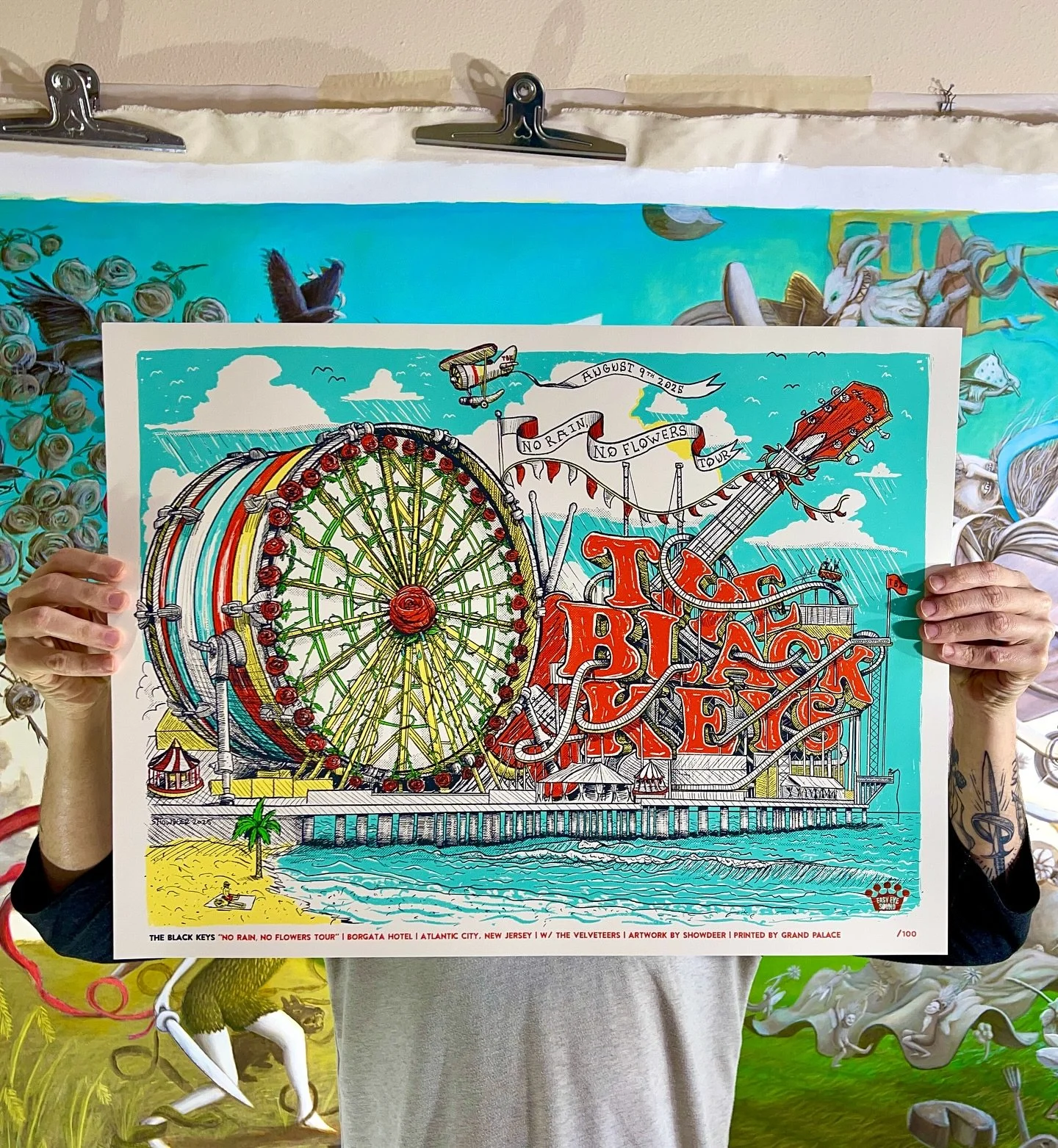 All new @theblackkeys and @wilco artist prints are now available in my store on my website!!! 😎🎉🙌

Each one is individually hand embellished signed and numbered by me! Get one while you can very limited quantity! Incredible screen printing from @g