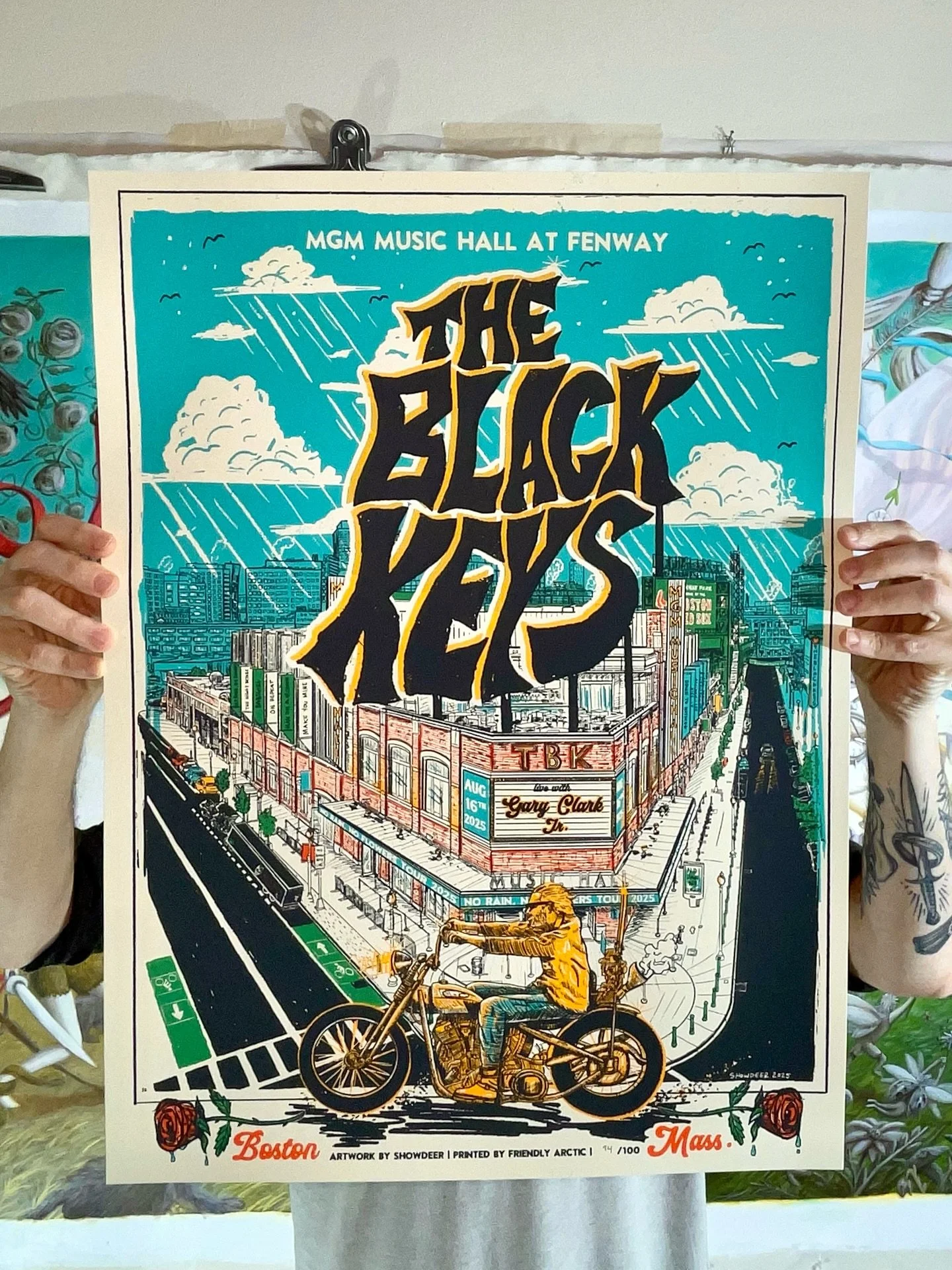 Hello all! Exciting news! The rest of @theblackkeys artist prints are here!!! 😎🔥🎸 I have a limited number of them for Gilford, Boston, Minneapolis and Tortonto! 

They will all be available for sale in my store on my site tomorrow morning Friday, 