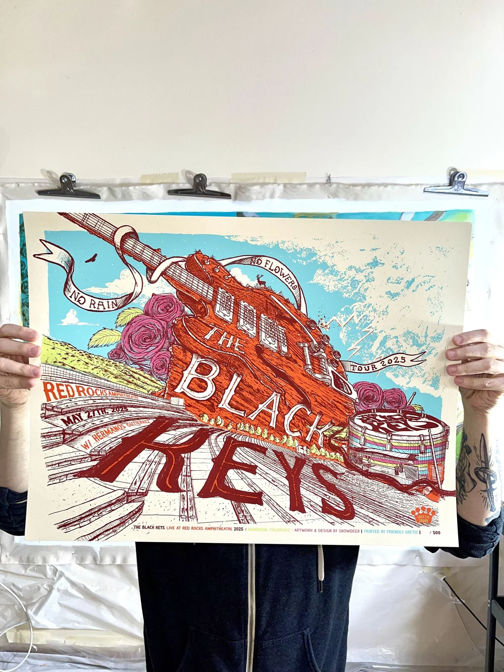 The Black Keys Poster Live at Red Rocks, May 27th, 2025 — SHOWDEER