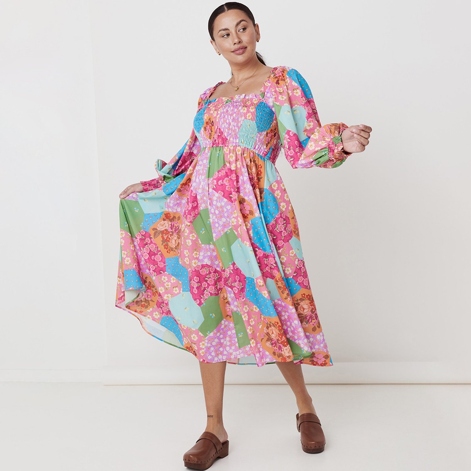 SPELL Freda Shirred Midi Dress in Lolly Review (4) - With Wonder and Whimsy