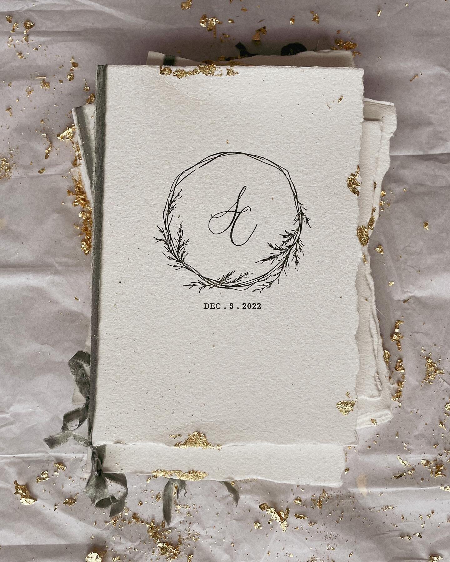 Last weekend my sister tied the knot! I was honoured to be part of her special day by creating the day-of stationery.

Detail of this program, featuring letterpress printing, gold leaf, and silk twine. 
.
.
.
.
.
 #weddingpaper #weddinginvitations #w