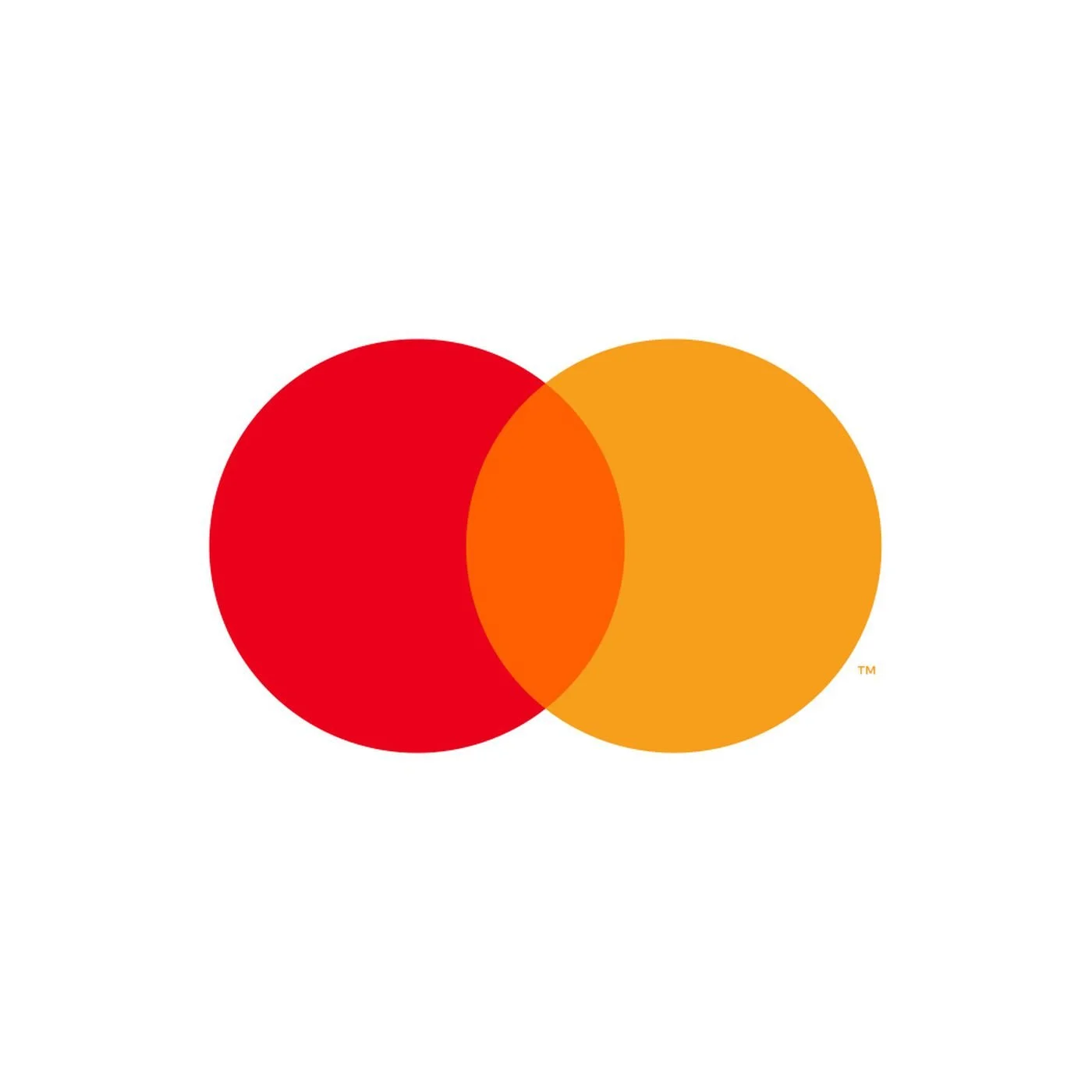 A digital illustration of the Mastercard logo with two overlapping circles, one red and one orange, on a white background.