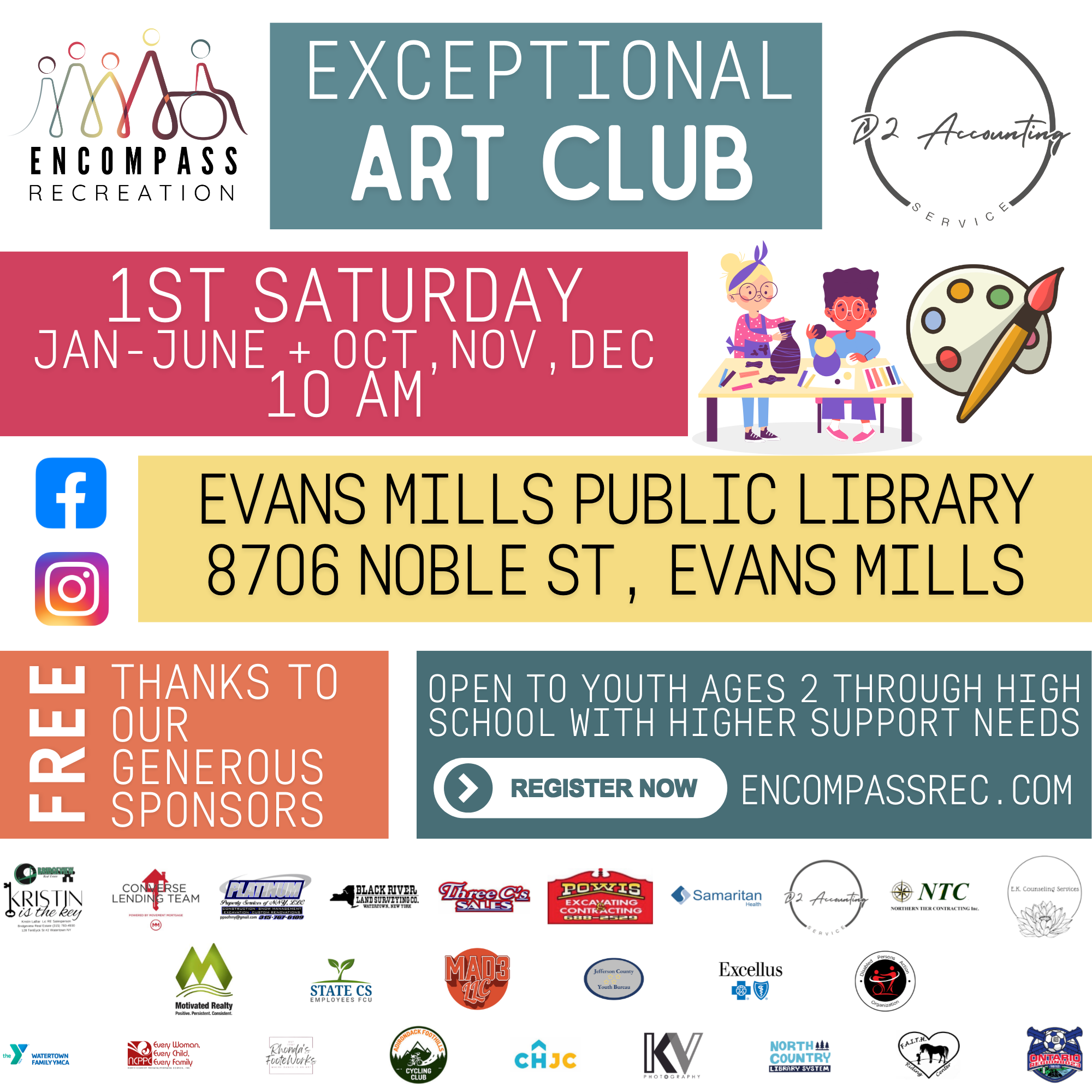 Art Club sponsored by D2 Accounting