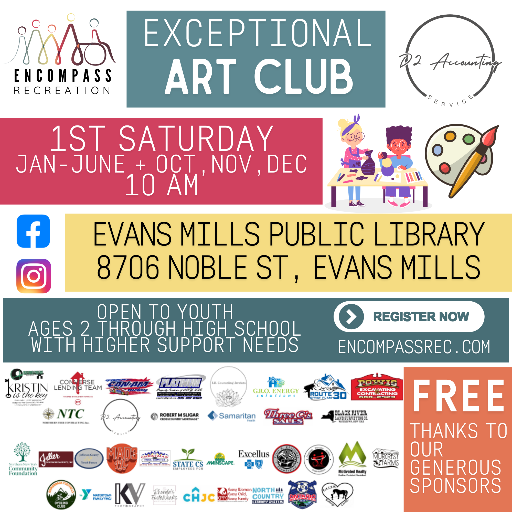 Art Club sponsored by D2 Accounting 