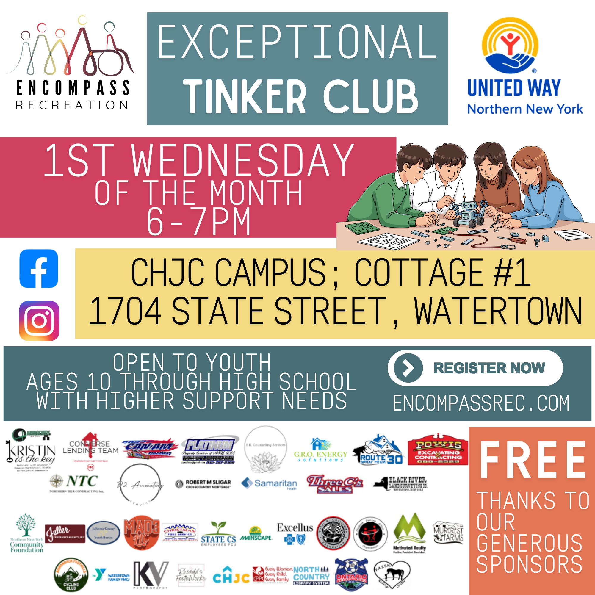 Tinker Club (ages 10-21)