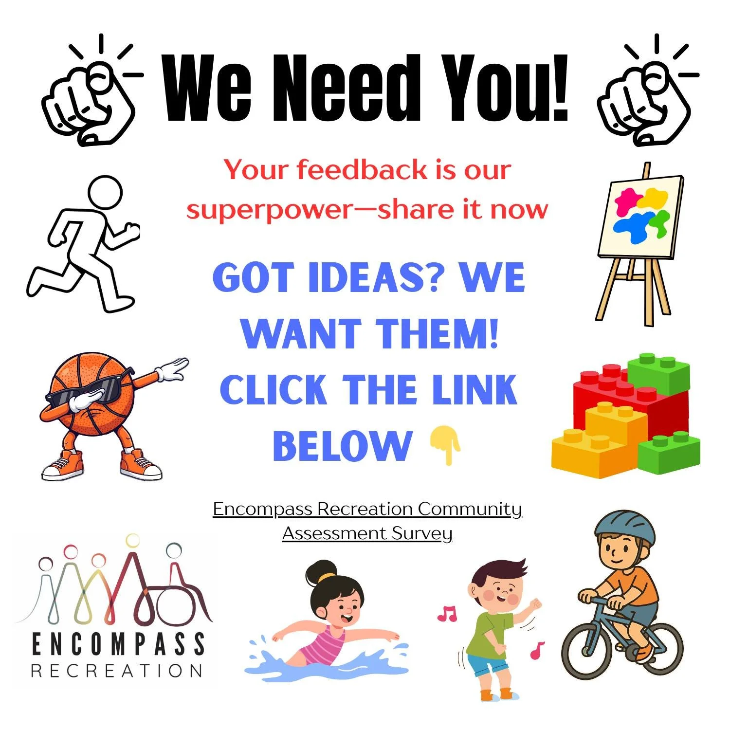 Your feedback is our superpower!

Our intern, Kelli, is working hard to help us prepare for our next strategic planning session.

Your feedback will be used to initiate discussions and make plans.  Please take just a few moments to complete this need