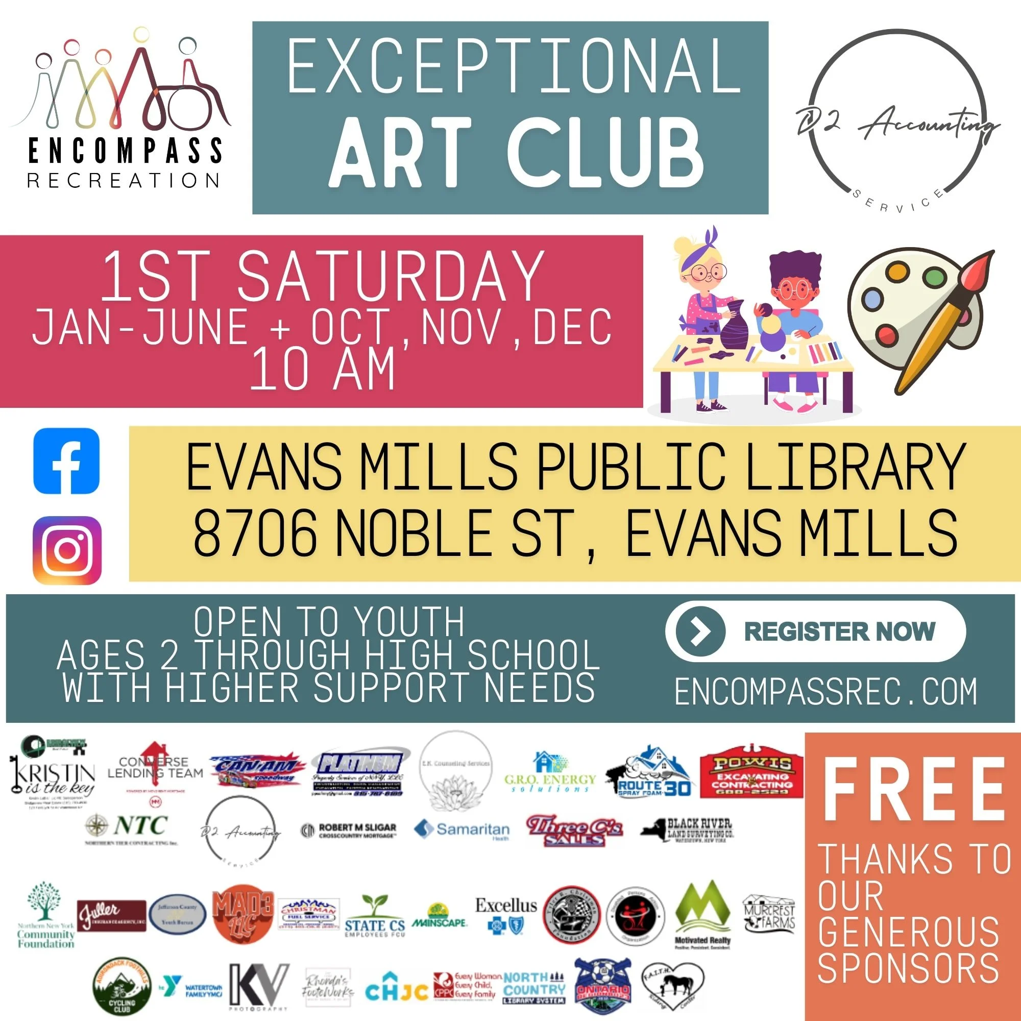 🎨 Valentine&rsquo;s Day Art Club Fun! 🎨💝

Join us this Saturday, February 14th, for two creative Art Club sessions designed for exceptional youth, ages 2&ndash;21 with higher support needs. Come celebrate Valentine&rsquo;s Day with art, creativity