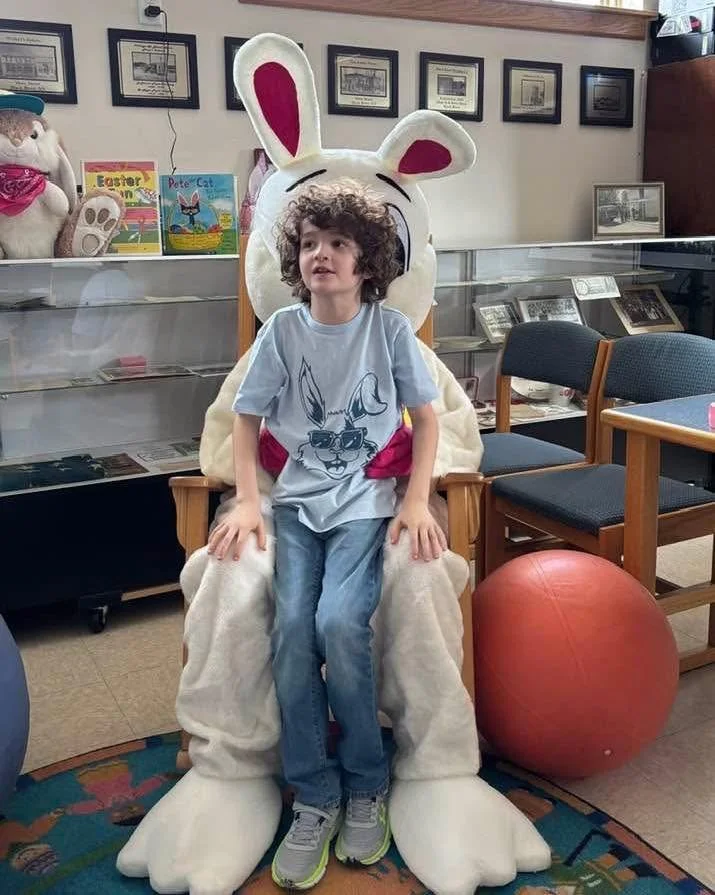 Our buddy, Max, wants you to know that visiting the Easter Bunny at the Sally Ploof Hunter Memorial Library this weekend was so great!

Love to see smiles like this!

If you were also there, drop your pics in the comments!