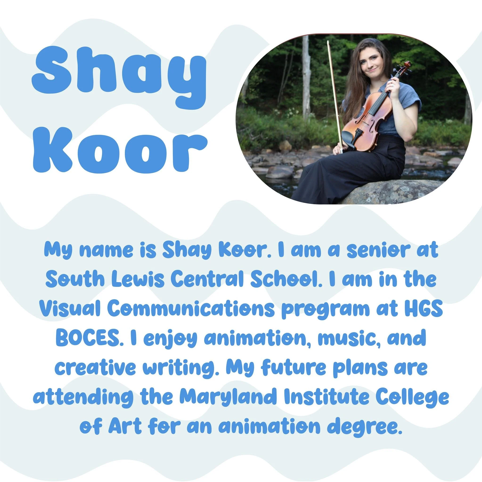 Did you all know that we've had a long-standing and great partnership with the Visual Communications Program at Jefferson-Lewis BOCES?  It's true!  One of the program stand-outs (Carson) actually designed our logo!

Each year, we take an intern from 