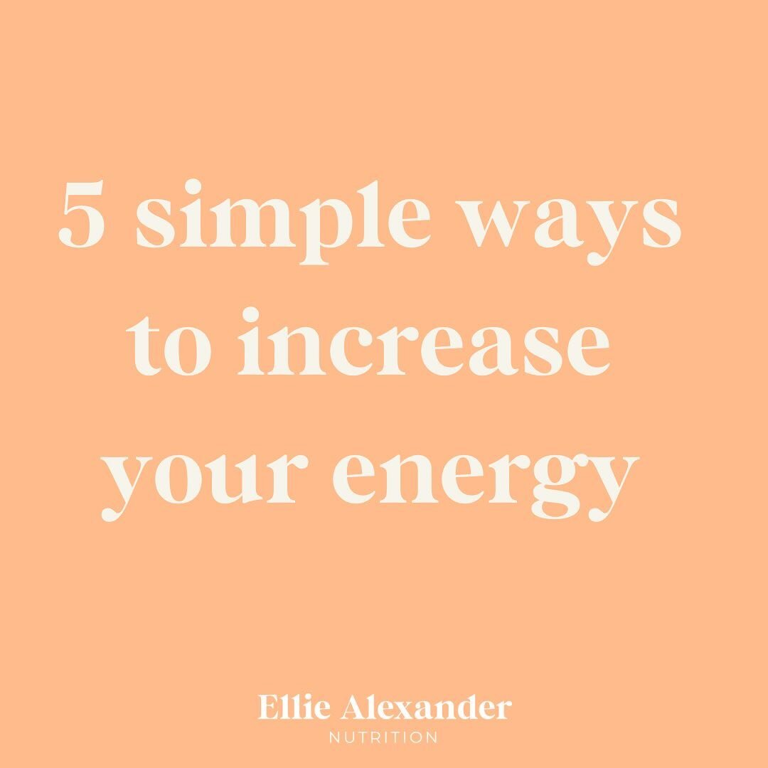 A recent study shows that 1 in 8 adults feel tired all the time 😴 (as a new mum, I&rsquo;m one of them!)

Whilst we think of having energy as allowing us to do more in our day, it&rsquo;s actually more important to see it as a sign of vitality and w