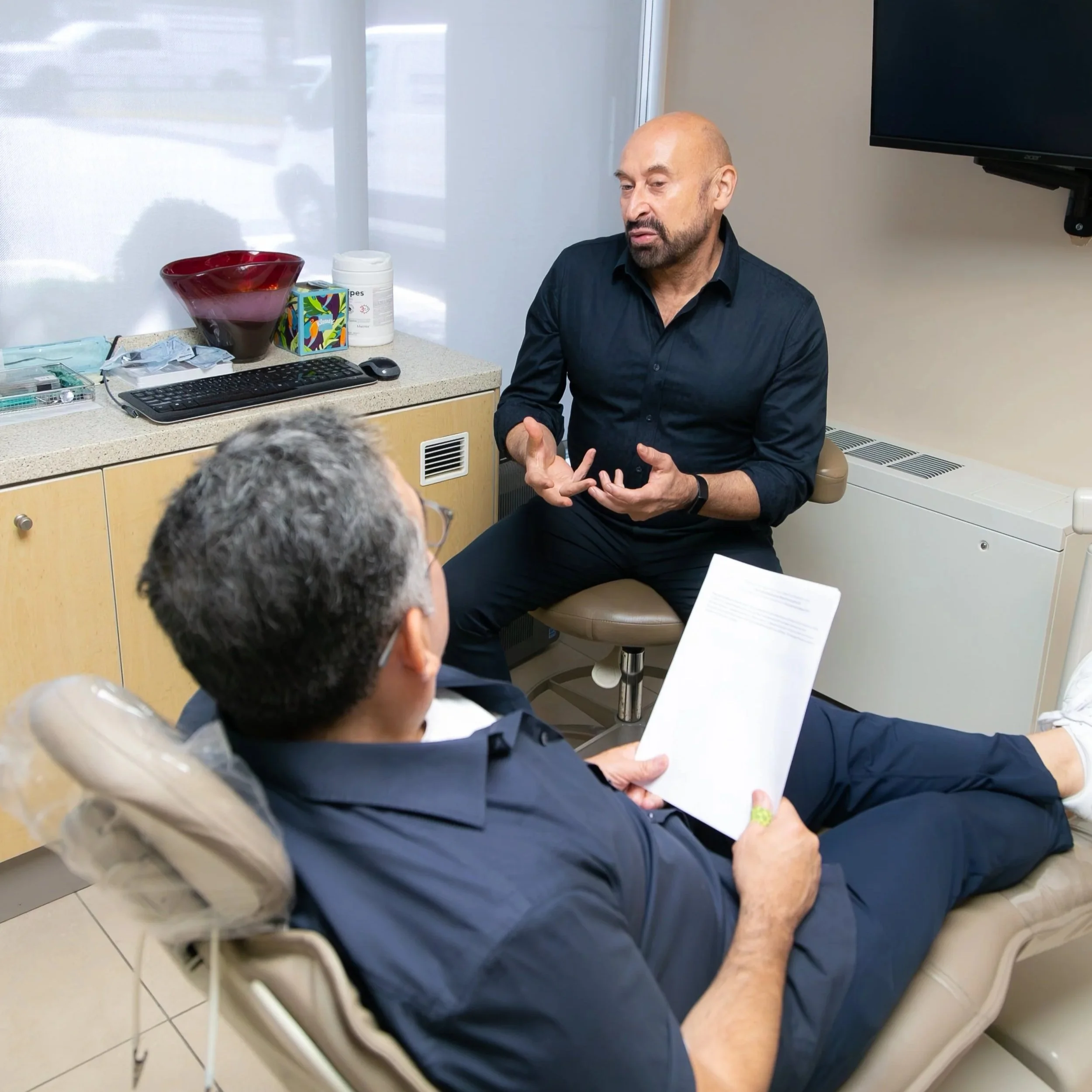 Dentist office consultation