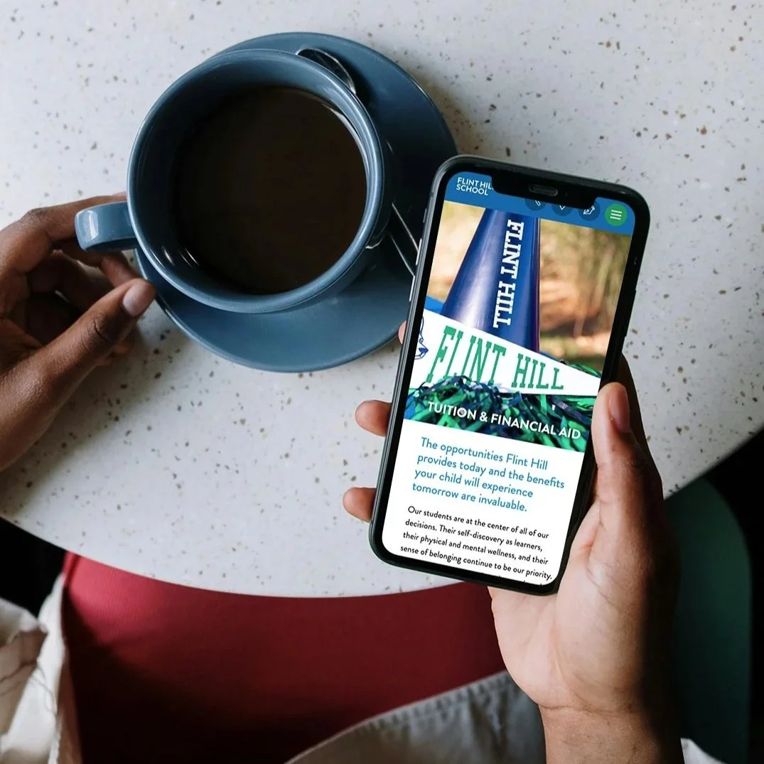 iPhone with Flint Hill mobile site up