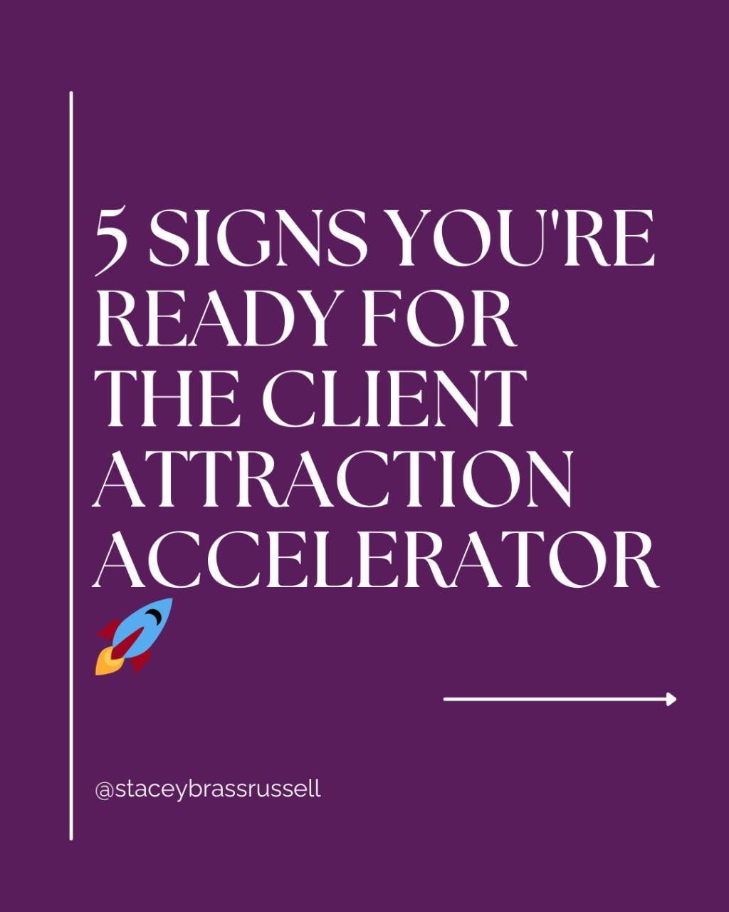If you're nodding your head to any (or all!) of these signs, then I have some exciting news for you. 🎉

The Client Attraction Accelerator is now open for enrollment, and it's specifically designed for coaches like you who are ready to take their bus