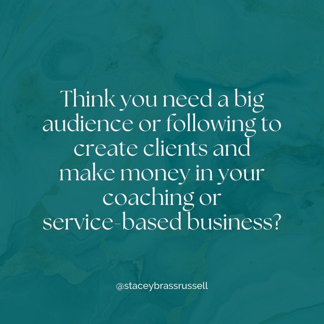 If you're a coach or service-based business owner who's been told that you need a huge following to succeed, I've got some good news for you. 

The truth is, you don't need a massive audience or a fancy automated funnel to start attracting your dream