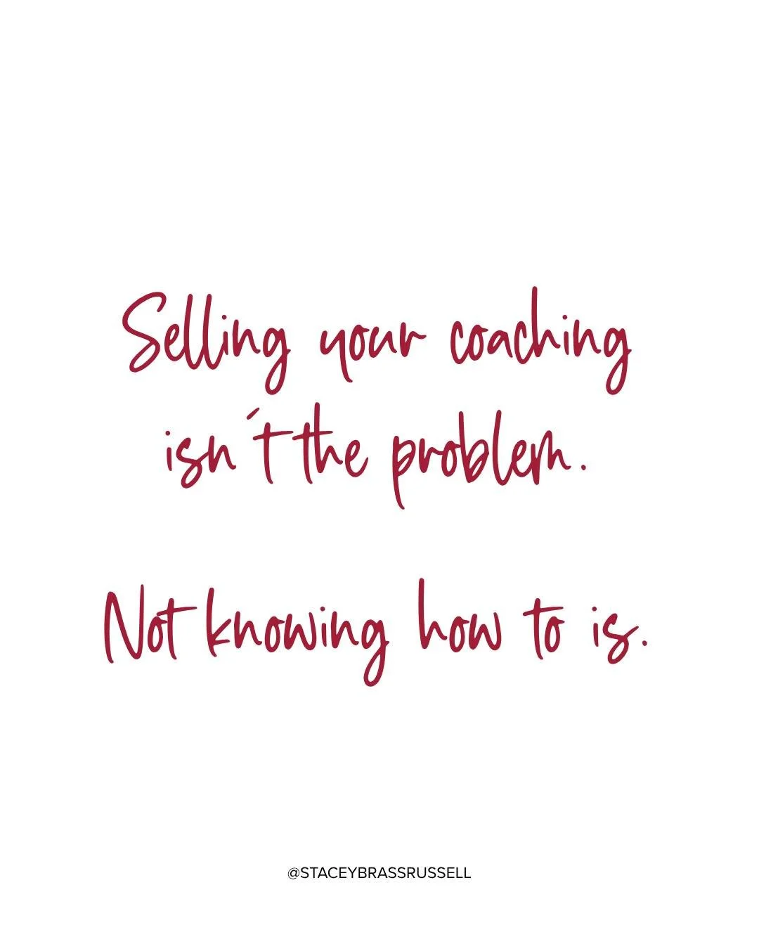 Let's be real &mdash; you didn't get into coaching because you love selling.

You got into it because you love helping people. Because you're good at it. Because you know the transformation you create is real.

But somewhere along the way, "gett