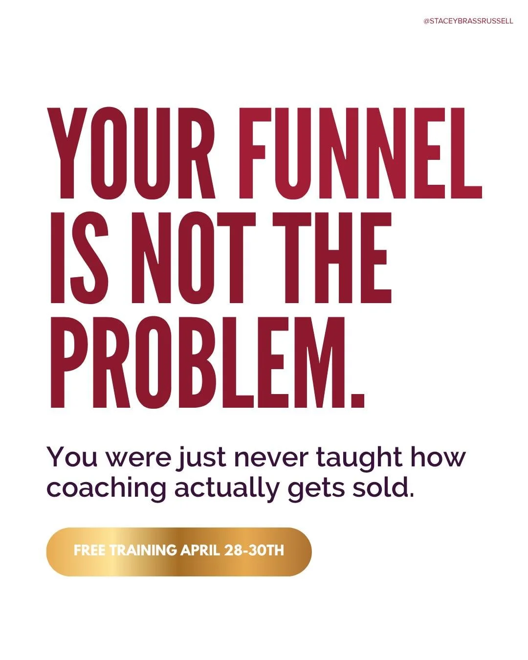 Your funnel is not the problem.

I know that might be a controversial thing to say in a world where everyone is telling you to build a better funnel, optimize your sequences, and automate your way to a full client roster.

But here's what I actually 