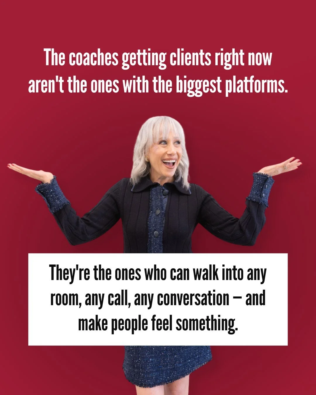 I want you to really take that in for a second.

Because if you've been telling yourself that you just need more followers, a bigger list, more visibility before you can really start signing clients consistently &mdash; I want to lovingly challenge t