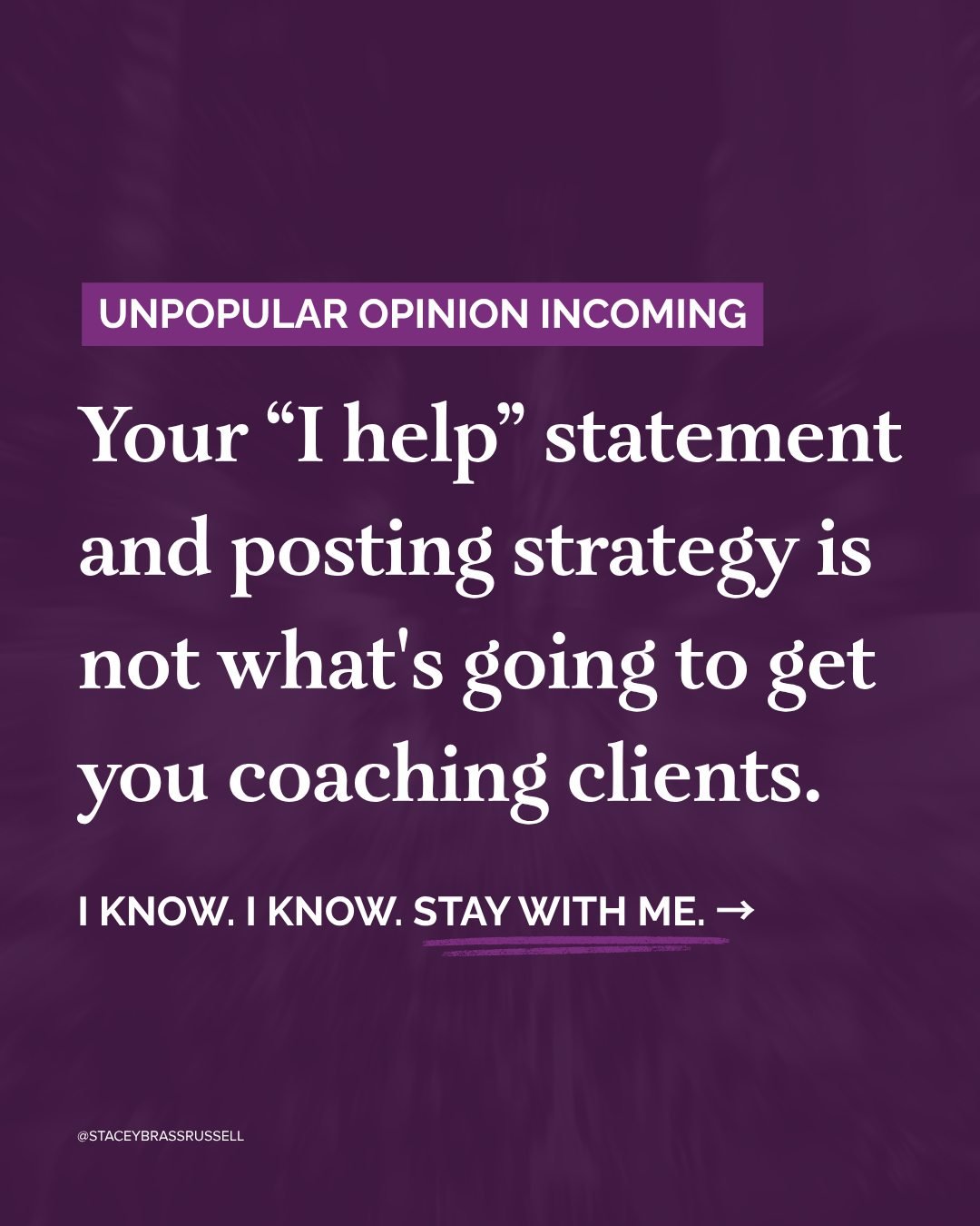 Hot take: your posting strategy is not what's going to get you coaching clients. Coaching is a partnership. A relationship. 

And people don't invest thousands of dollars in a relationship with someone they've never actually experienced &mdash; never