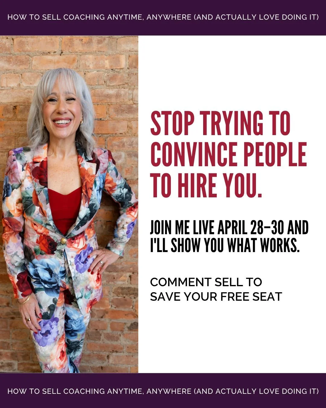 Stop trying to convince people to hire you.

Because here's the thing &mdash; convincing is not selling. They are not the same thing.

If you find yourself in a discovery call trying to talk someone into it, or creating content that feels like you're